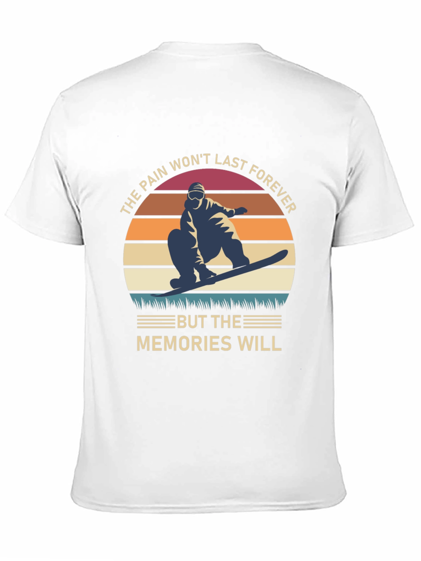 Black Snowboard Memories Graphic T-Shirt view 11