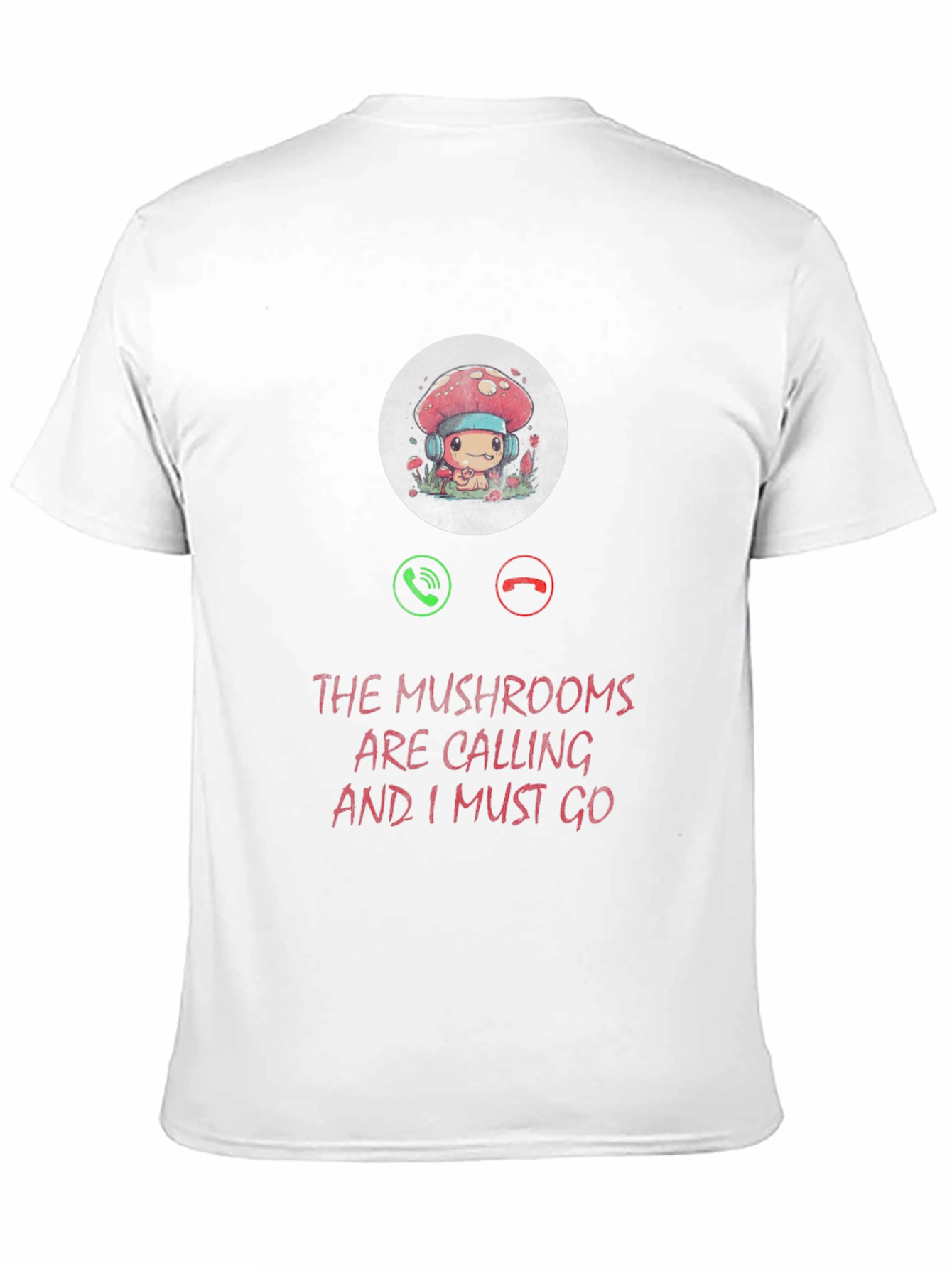 Black Mushroom Calling T-Shirt: Fun & Unique Design view 11