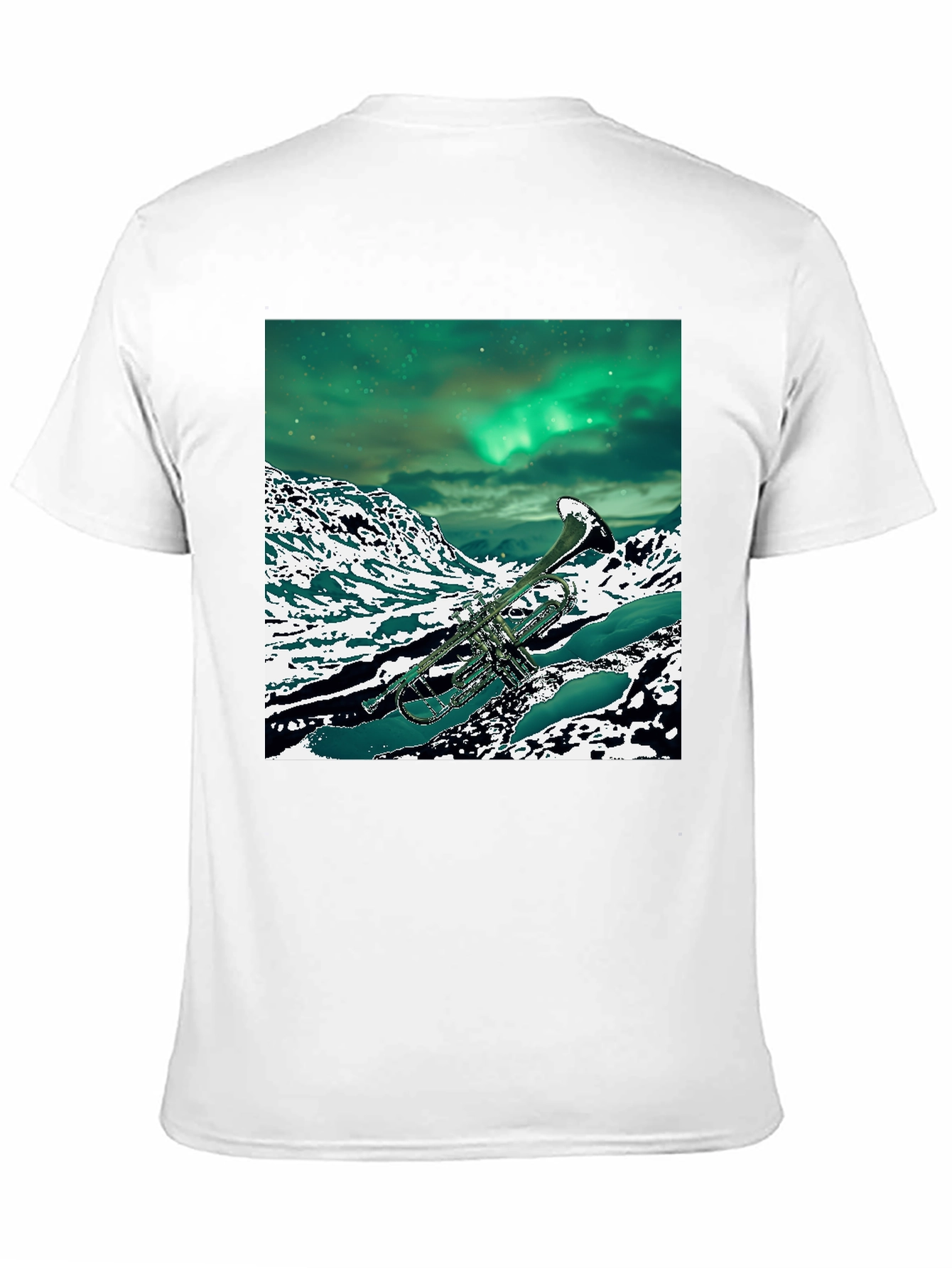 Black Trumpet Aurora Borealis T-Shirt view 11