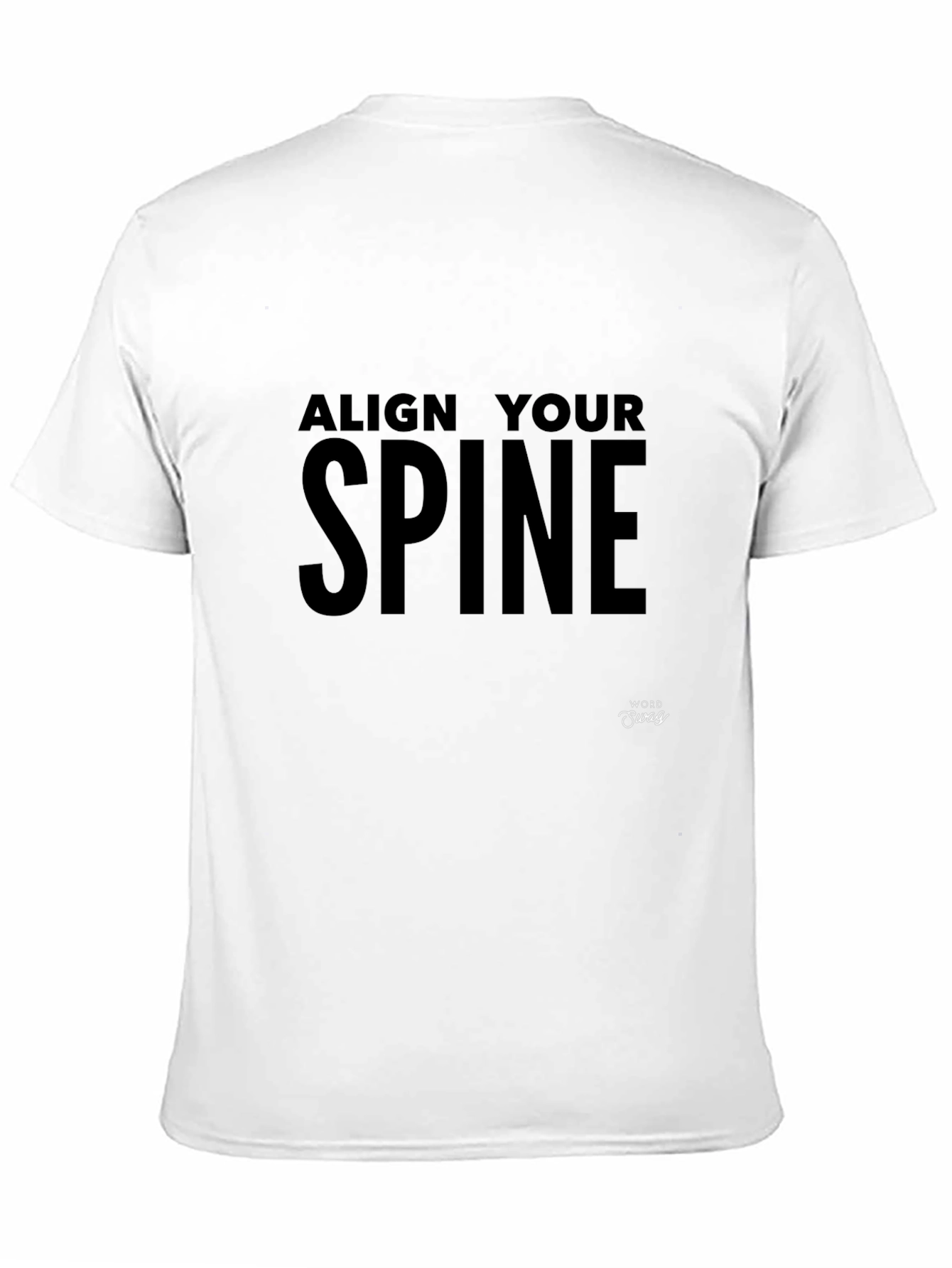 Black Align Your Spine Graphic Tee - Men's Black T-Shirt view 11