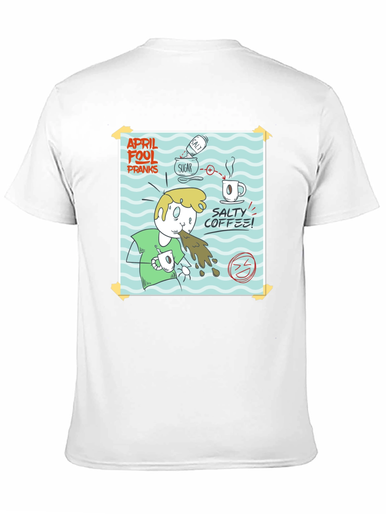 Black Salty Coffee Prank T-Shirt - April Fool's Joke view 11