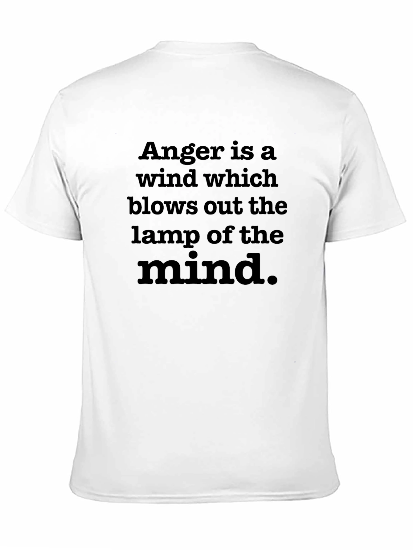Black Anger Quote Graphic Tee - Black Cotton T-Shirt view 11