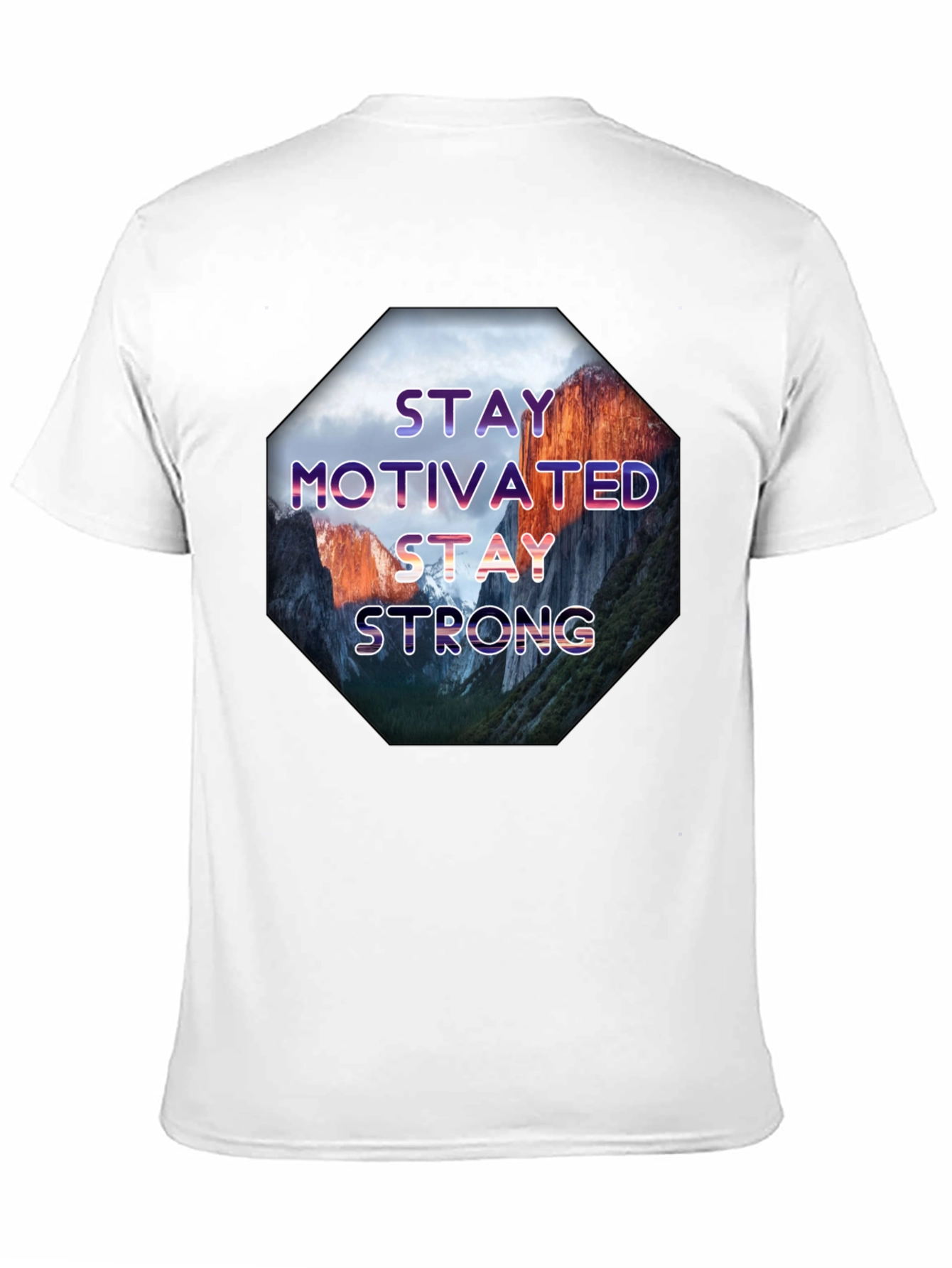 Black Stay Motivated Men's Graphic T-Shirt view 11
