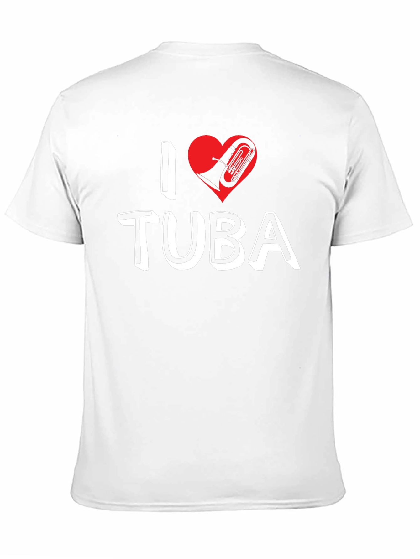 Black I Love Tuba Graphic Tee - Music Lover Shirt view 11