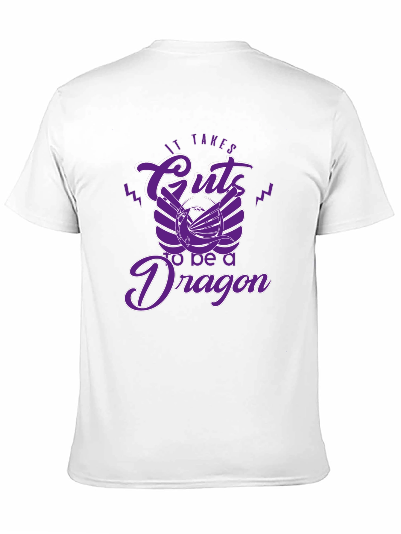Black It Takes Guts to be a Dragon T-Shirt view 11