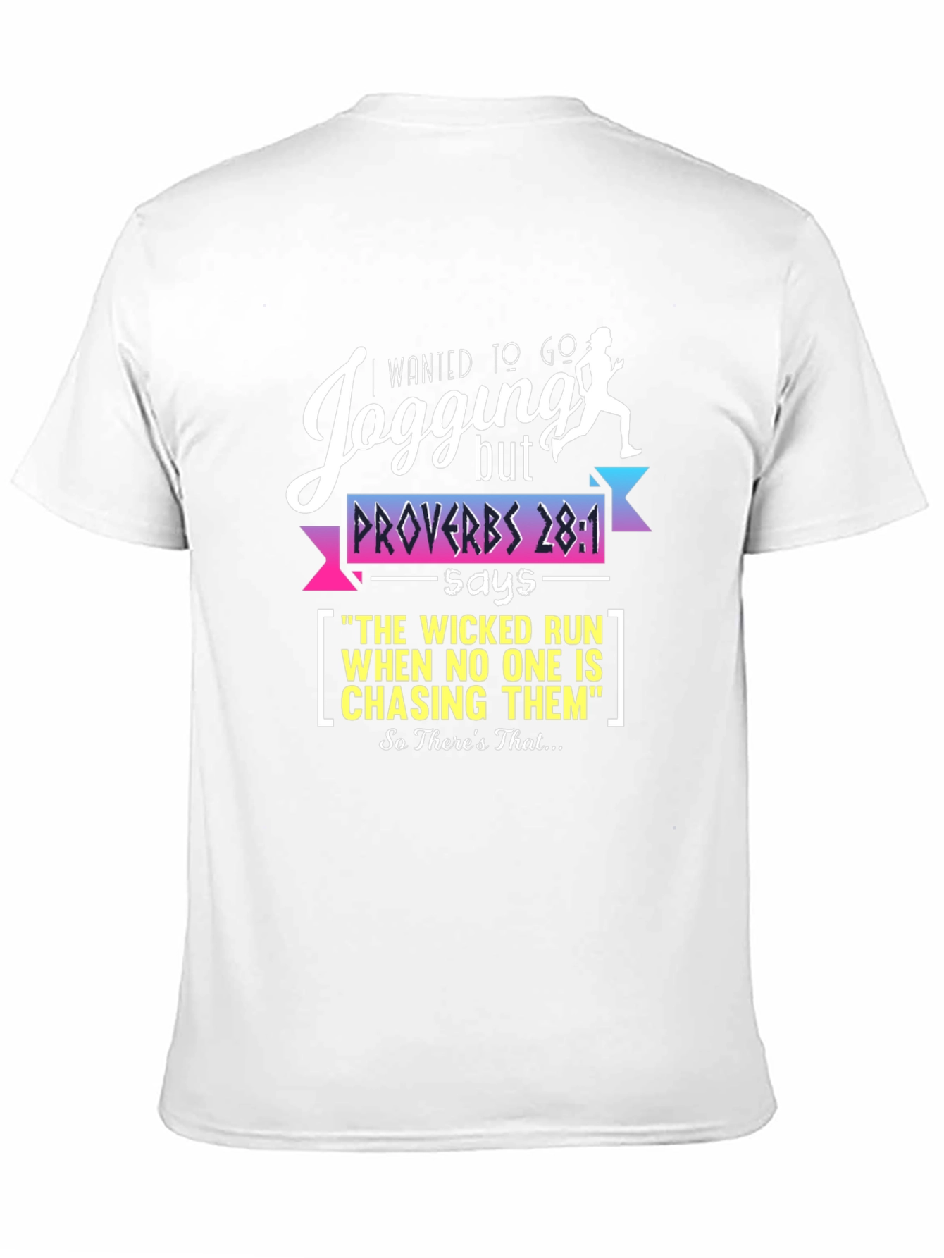 Black Jogging Proverbs Graphic T-Shirt view 11