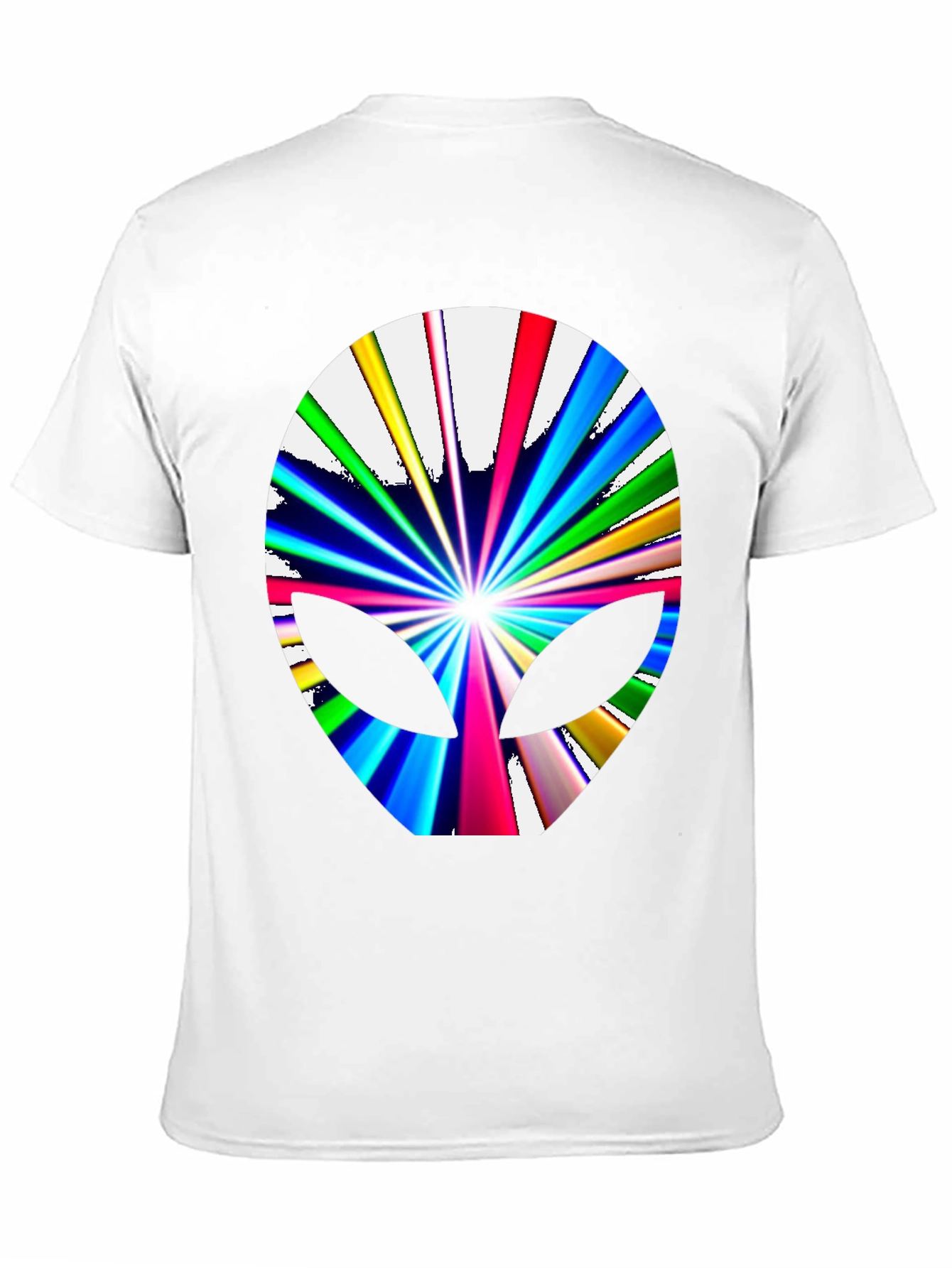 Black Retro Alien Head Graphic Tee - Black Cotton T-Shirt view 11