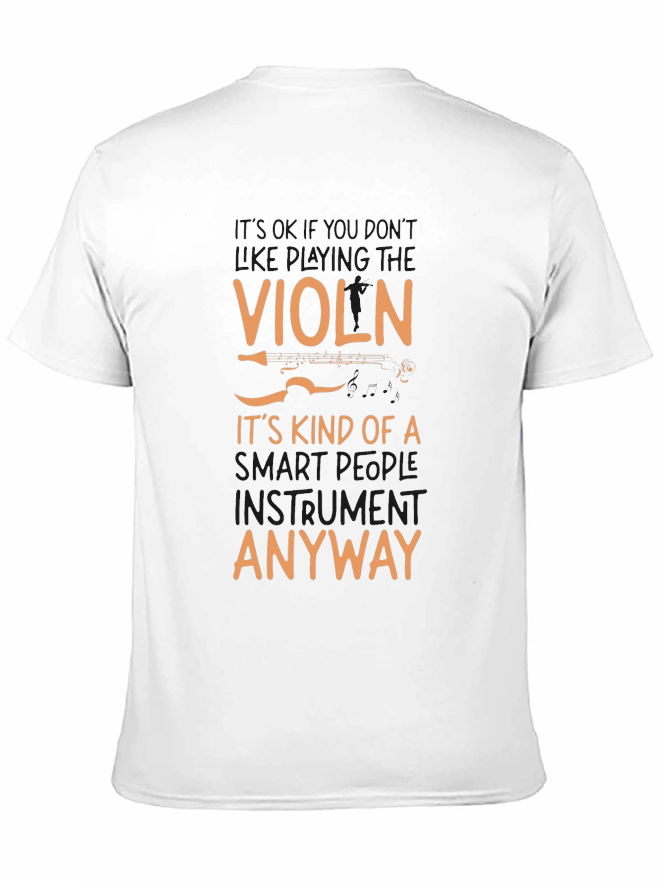 Black Funny Violin T-Shirt - Smart People Instrument! view 11