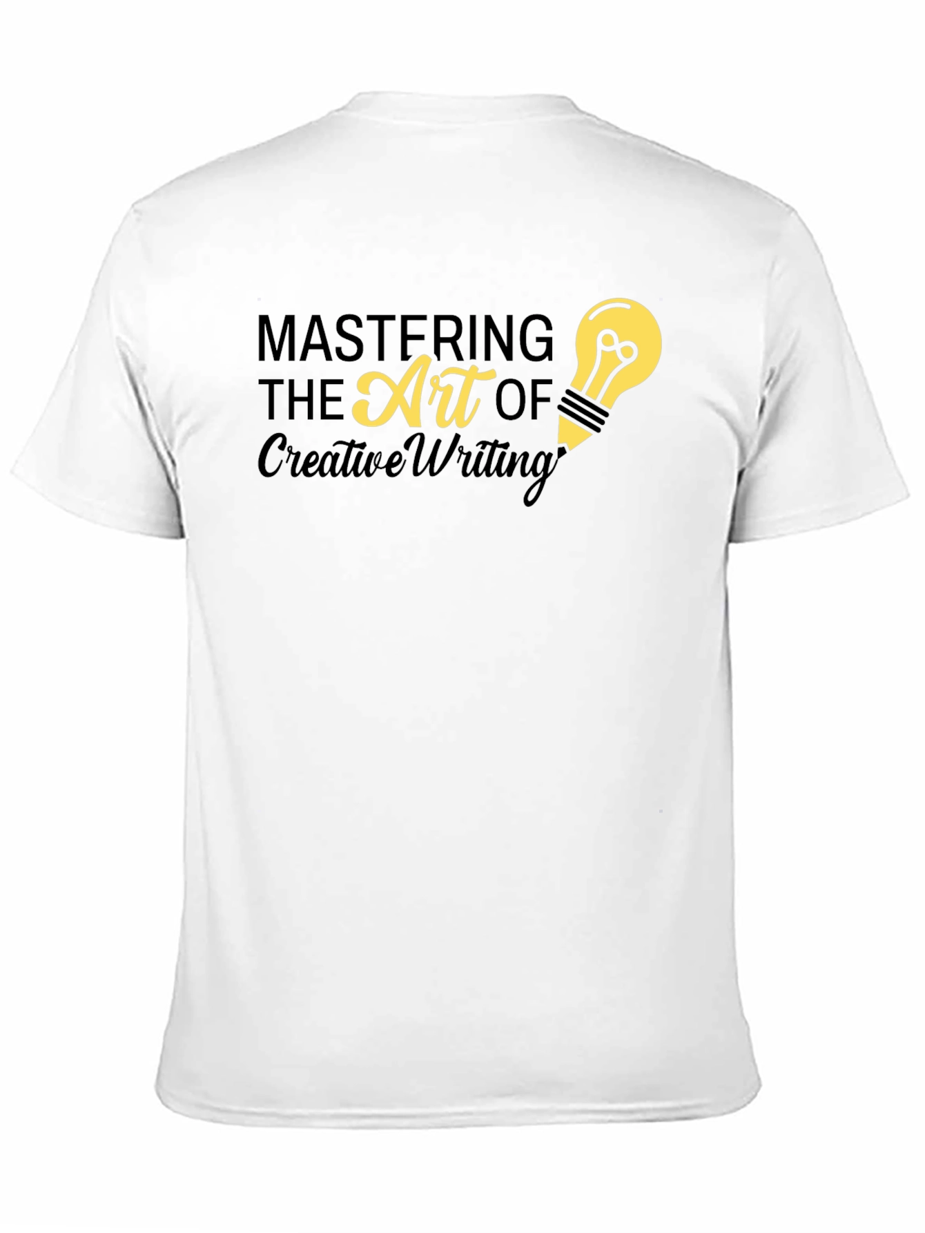 Black Creative Writing Art T-Shirt view 11