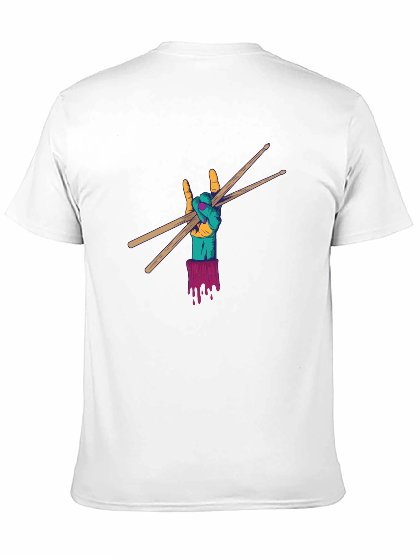 Black Rock Hand Drum Sticks Graphic Tee view 11