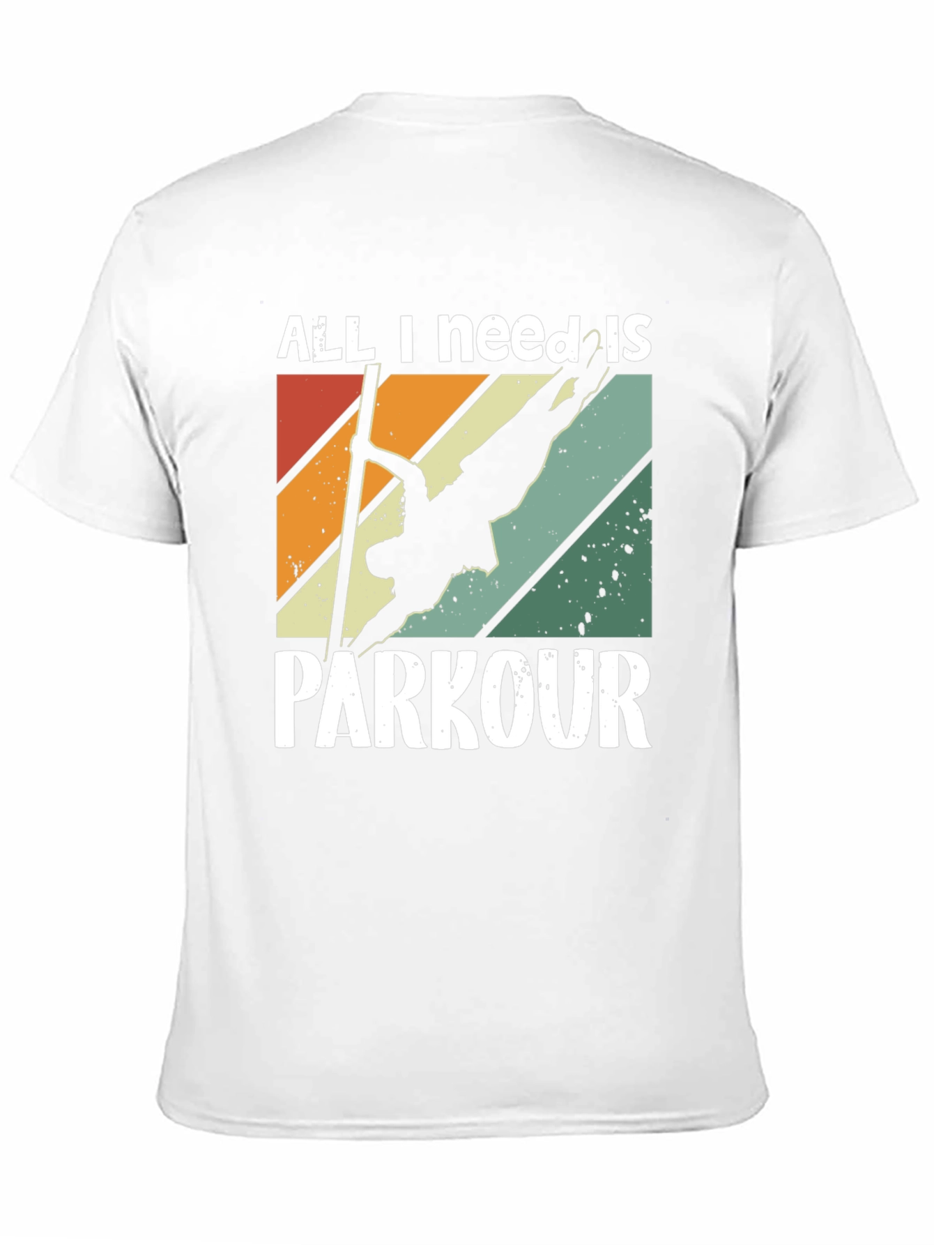 Black All I Need Is Parkour T-Shirt - Retro Style view 11
