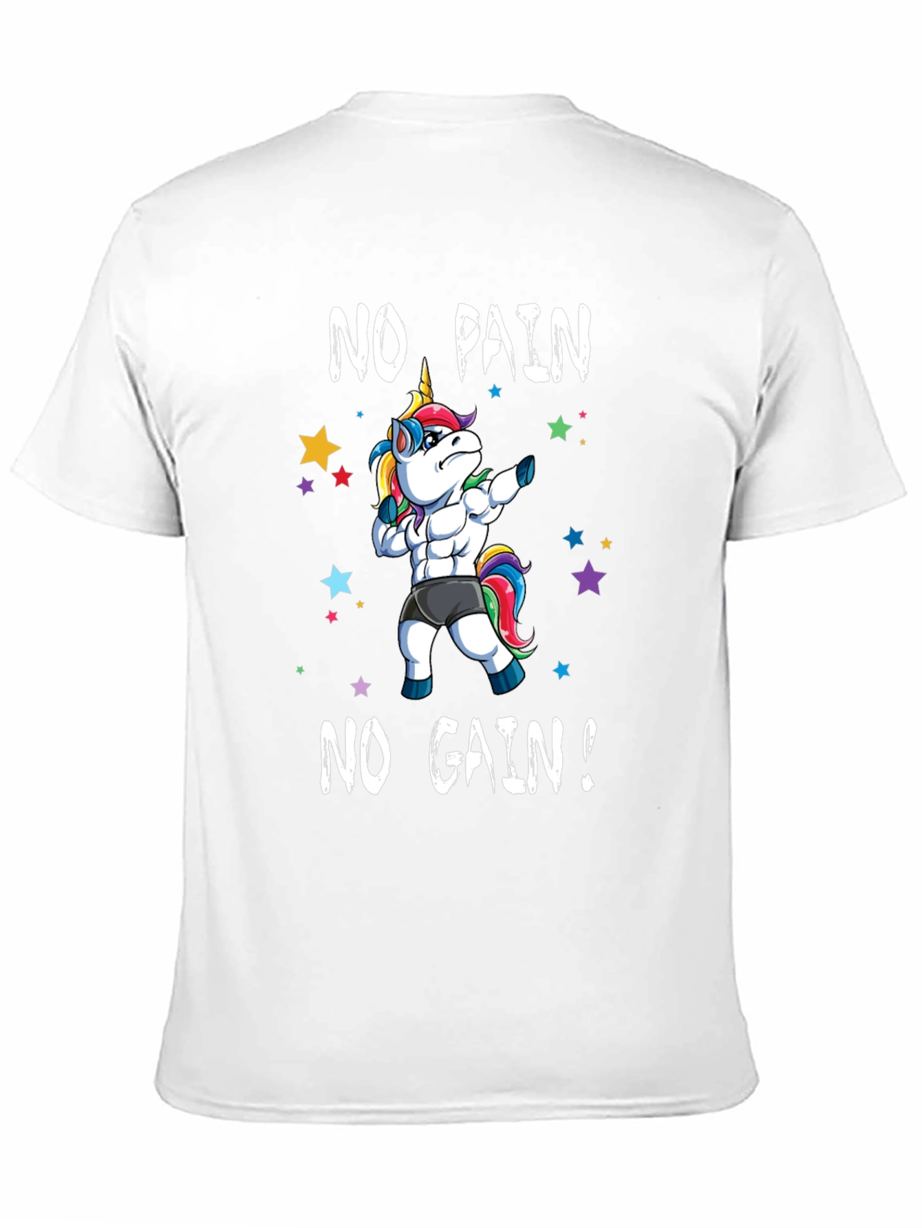Black Unicorn Gym T-Shirt - No Pain No Gain view 11