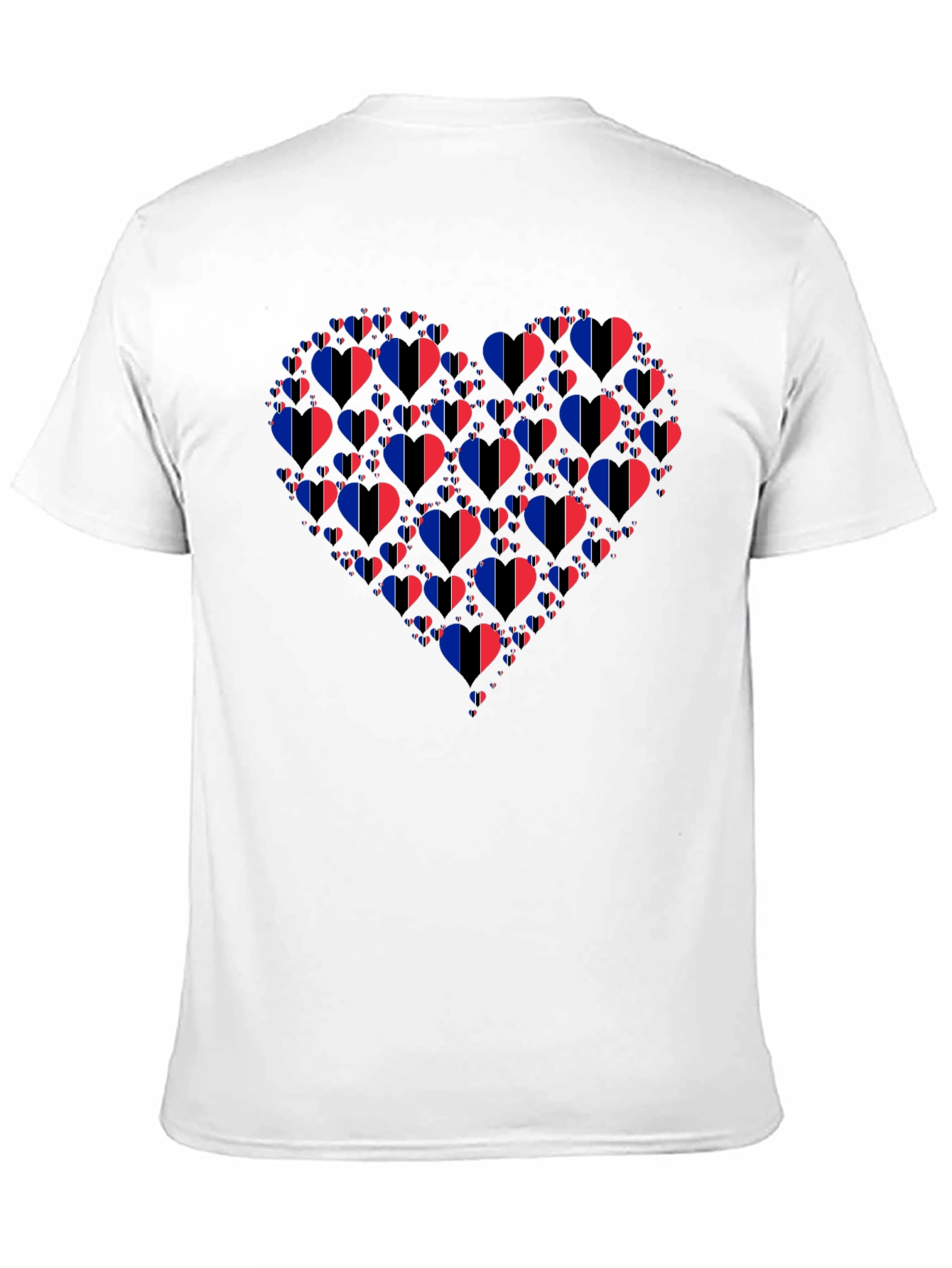 Black Heart of Flags T-Shirt - Unique Graphic Tee view 11