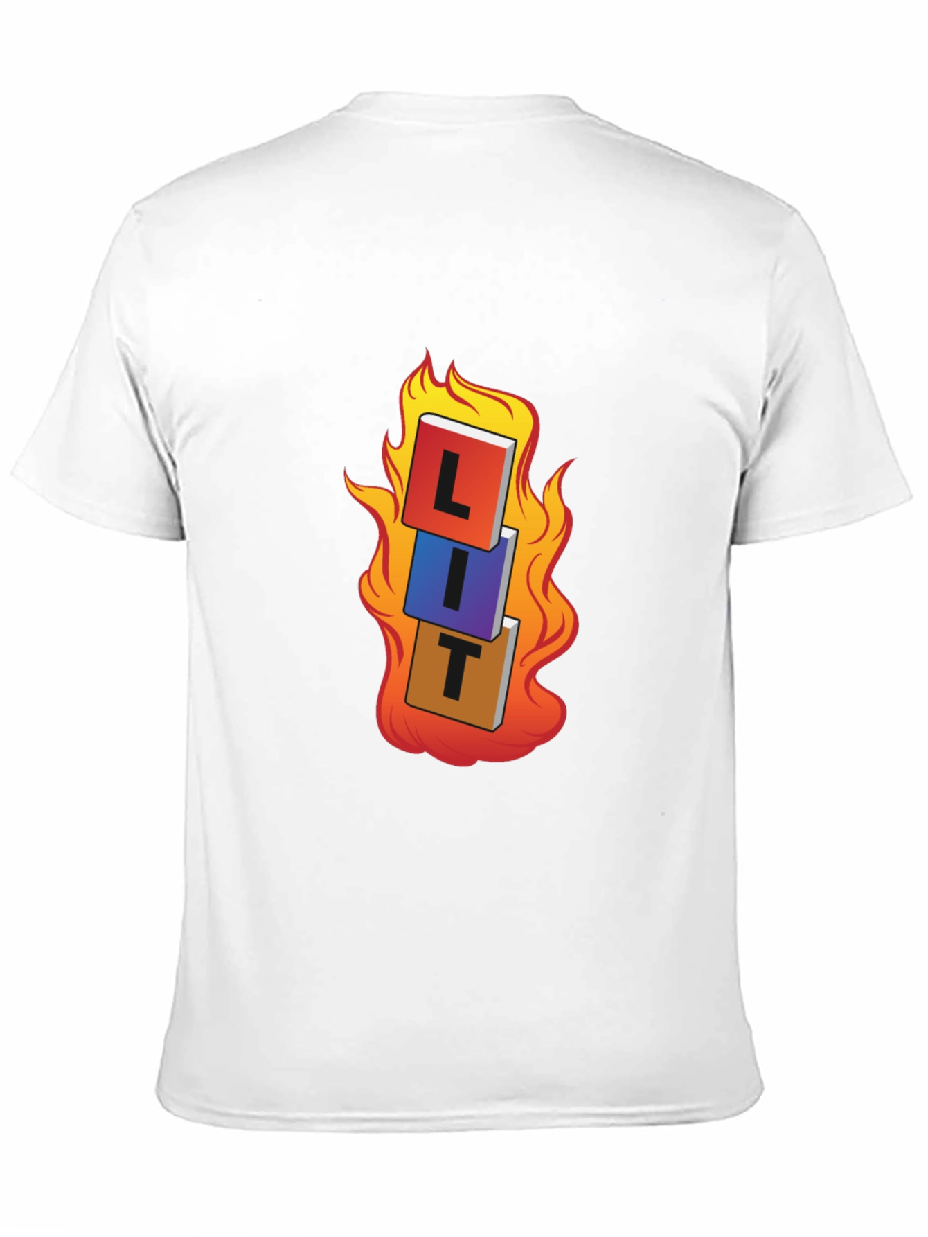 Black LIT T-Shirt - On Fire Graphic Tee view 11