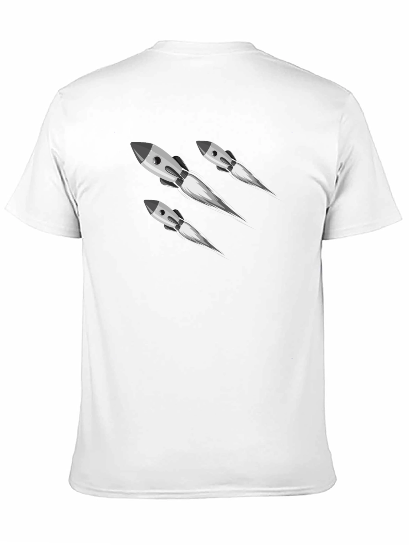 Black Rocket Launch Graphic T-Shirt - Black Crew Neck view 11