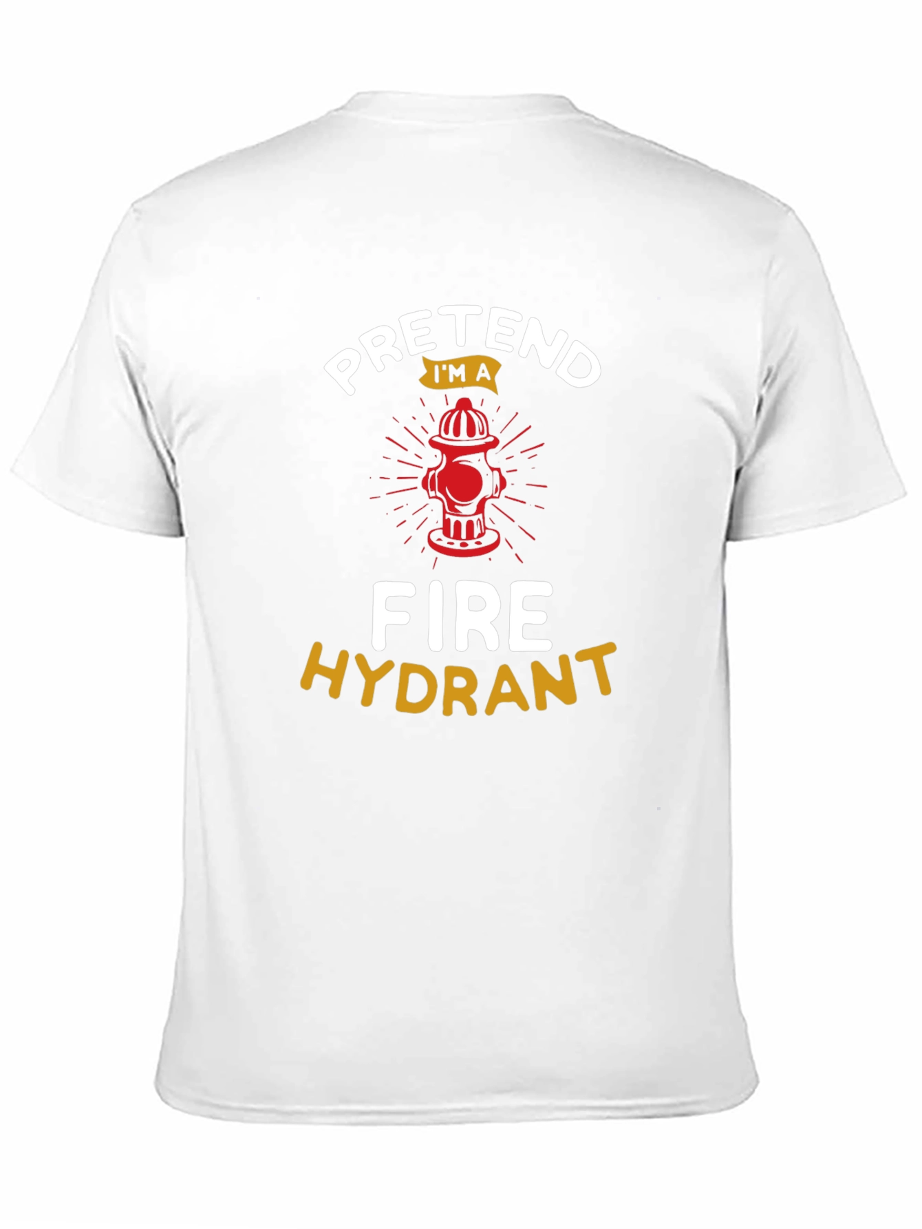 Black Pretend I'm a Fire Hydrant Graphic T-Shirt view 11