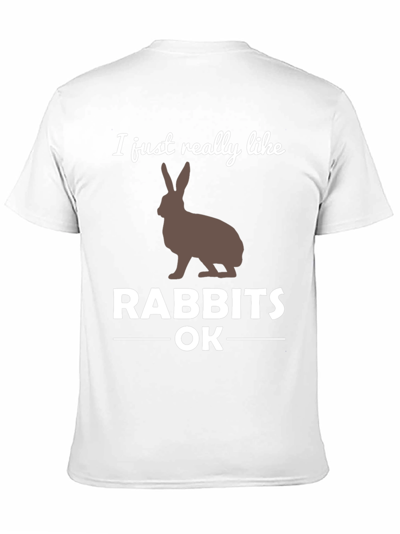 Black I Like Rabbits OK Graphic T-Shirt view 11