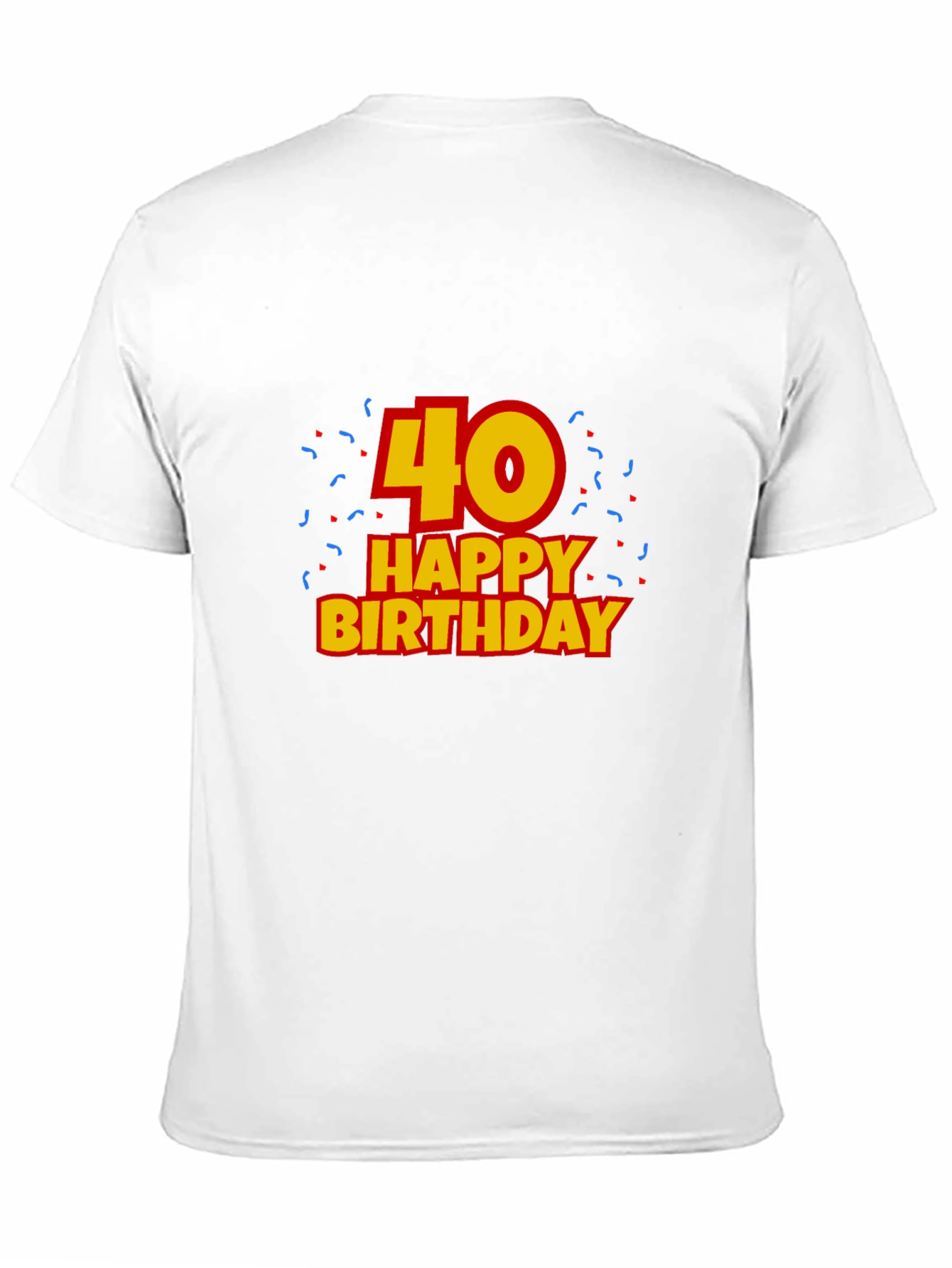 Black 40th Happy Birthday Black T-Shirt view 11