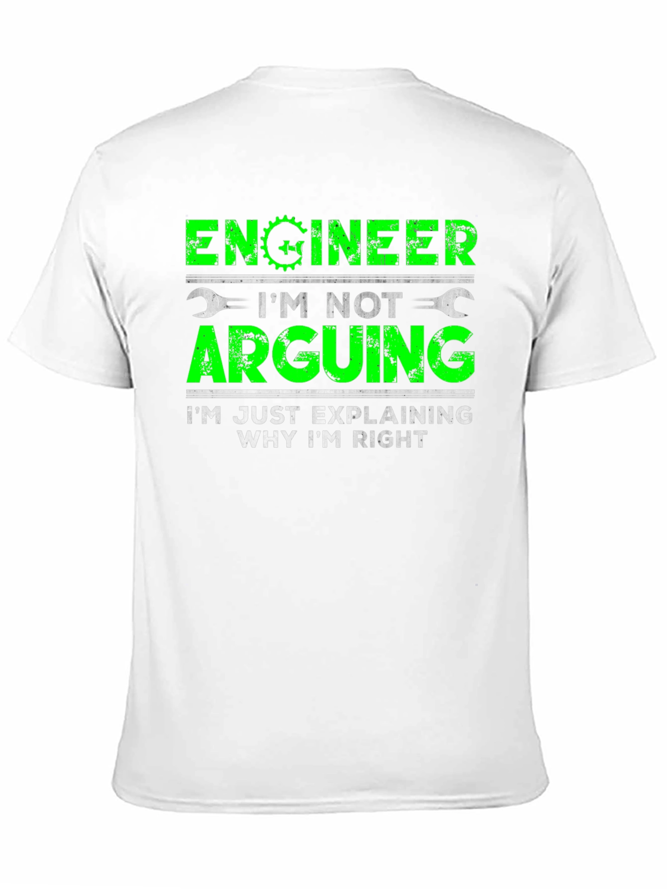 Black Engineer Arguing Funny T-Shirt view 11