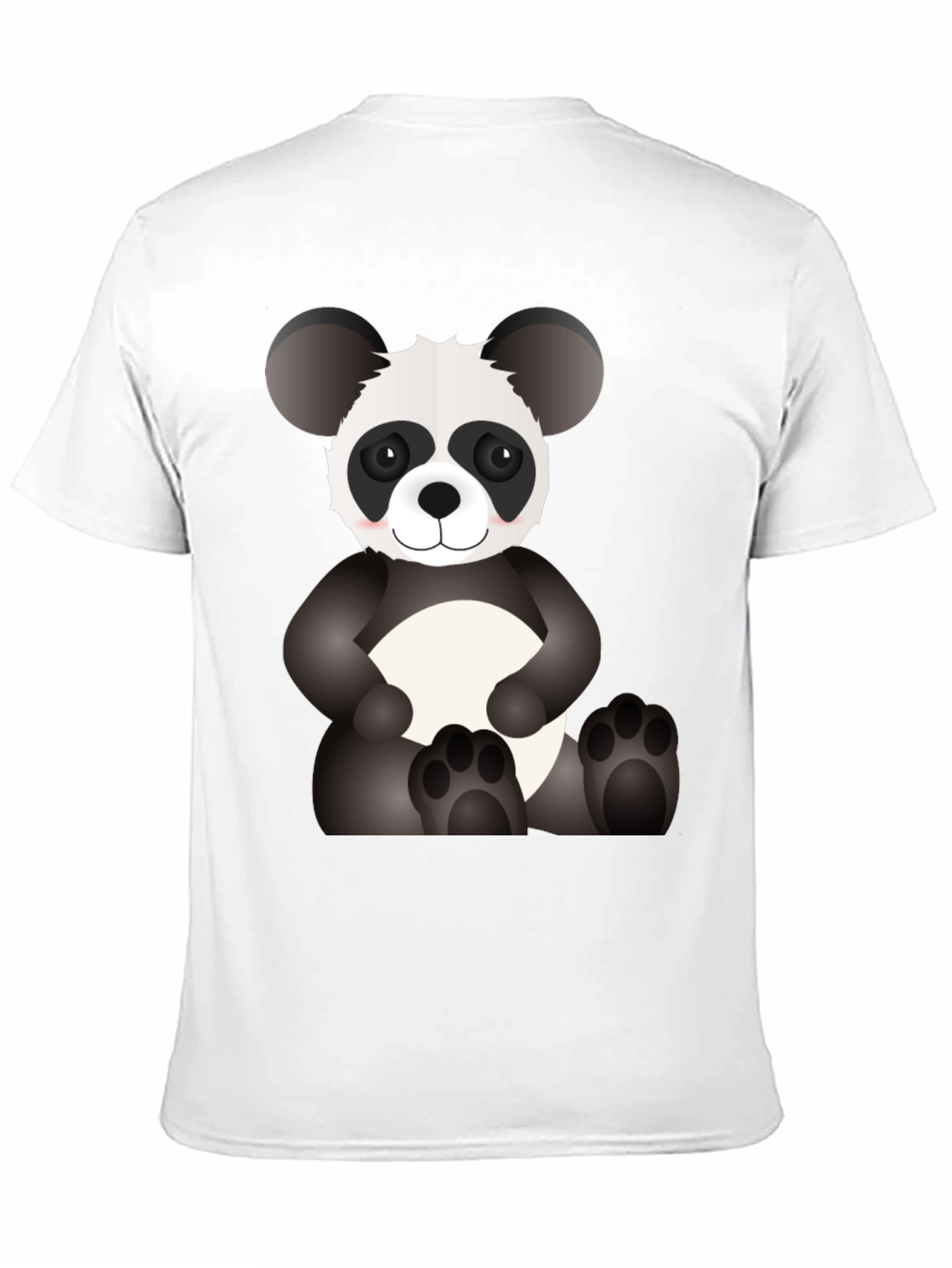 Black Cute Panda Bear Graphic T-Shirt view 11