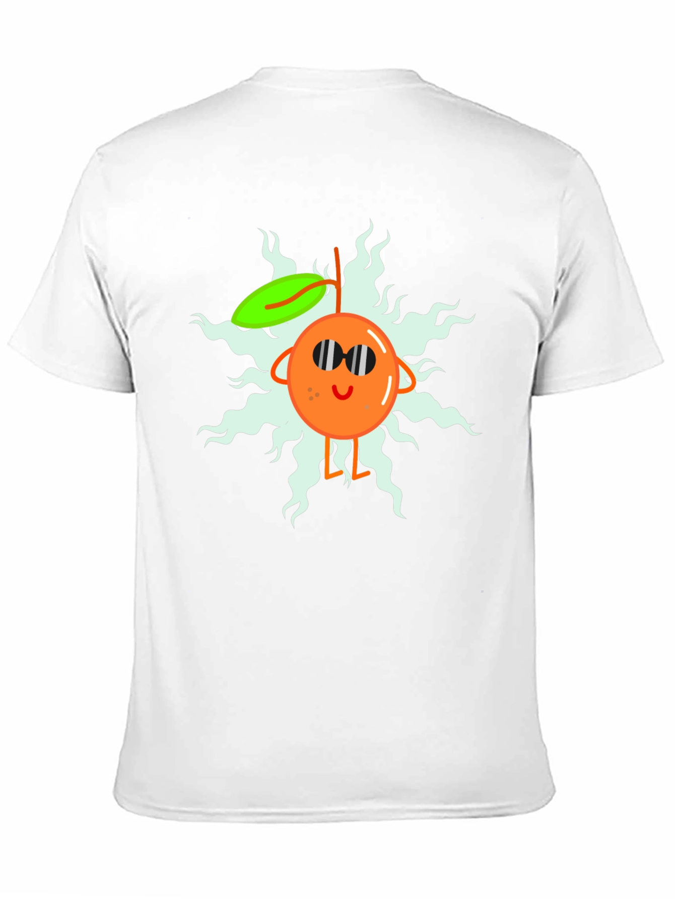 Black Cool Orange Cartoon T-Shirt view 11