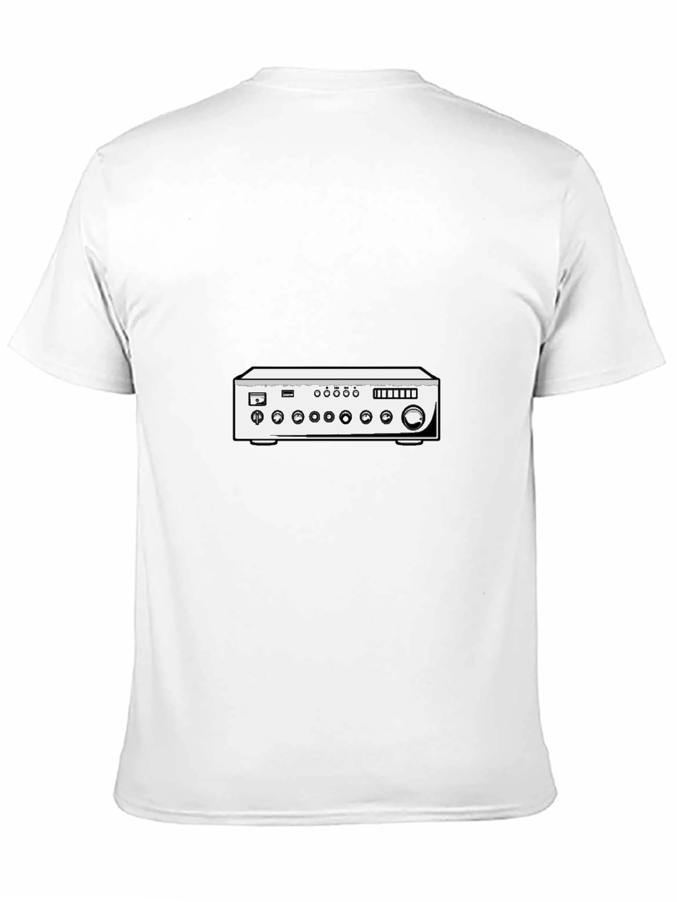 Black Vintage Receiver Graphic Tee - Retro Audio Shirt view 11
