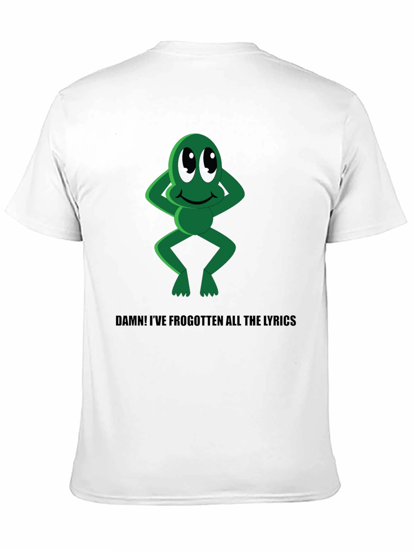 Black Funny Frog T-Shirt - Forgotten Lyrics Tee view 11