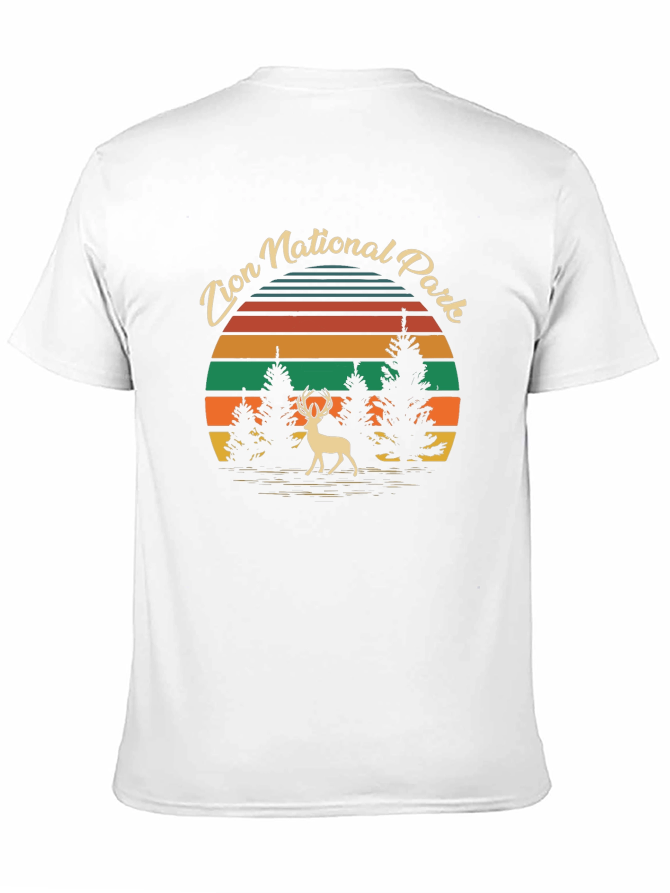 Black Zion National Park Deer Graphic Tee - Black view 11