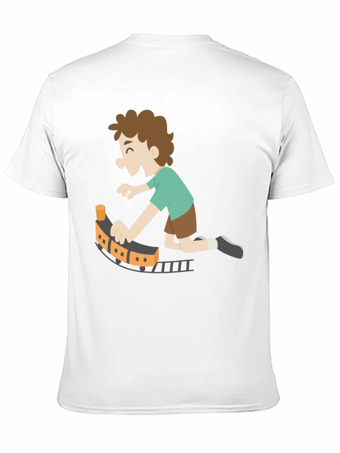 Black Toy Train Graphic Tee - Black Cotton Blend view 11