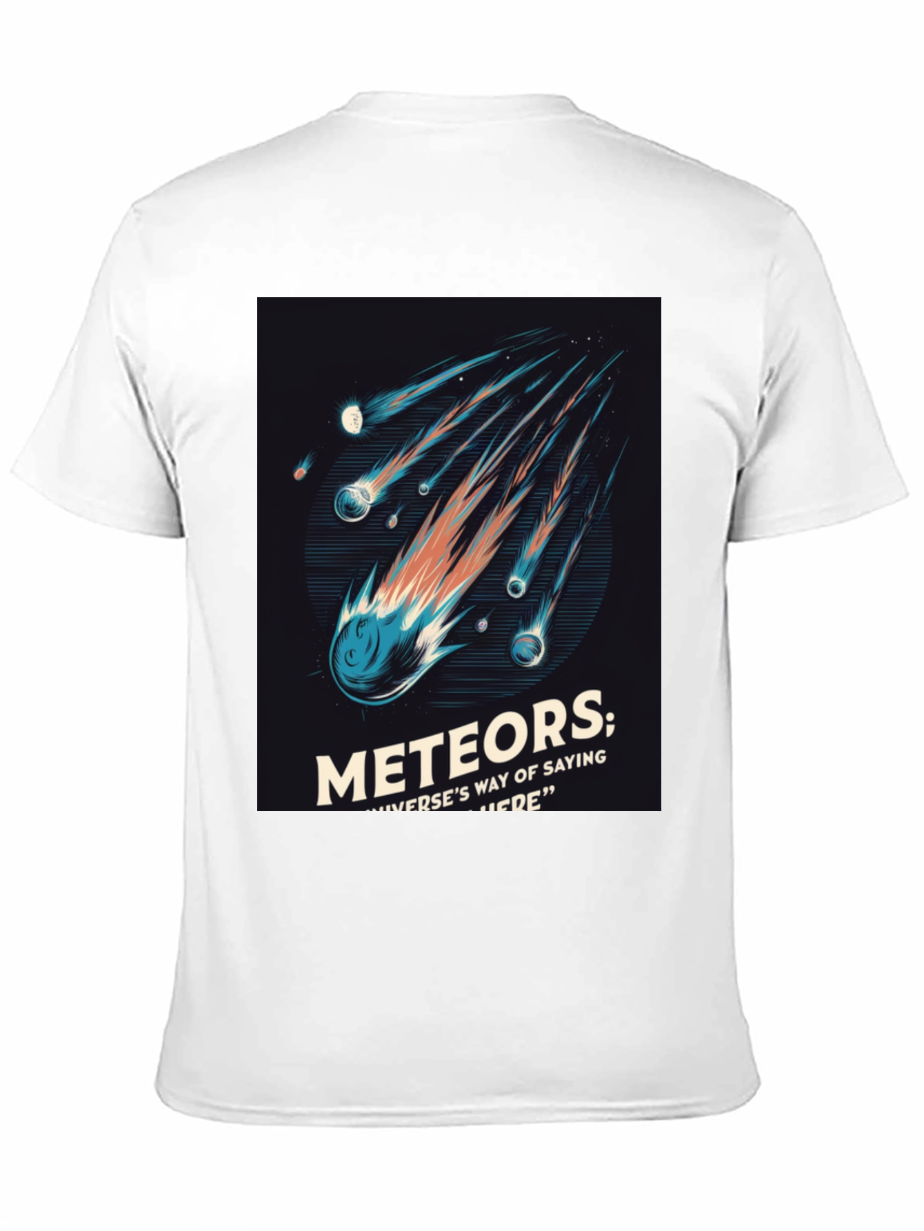 Black Meteor Shower Graphic Tee - Space Lover T-Shirt view 11