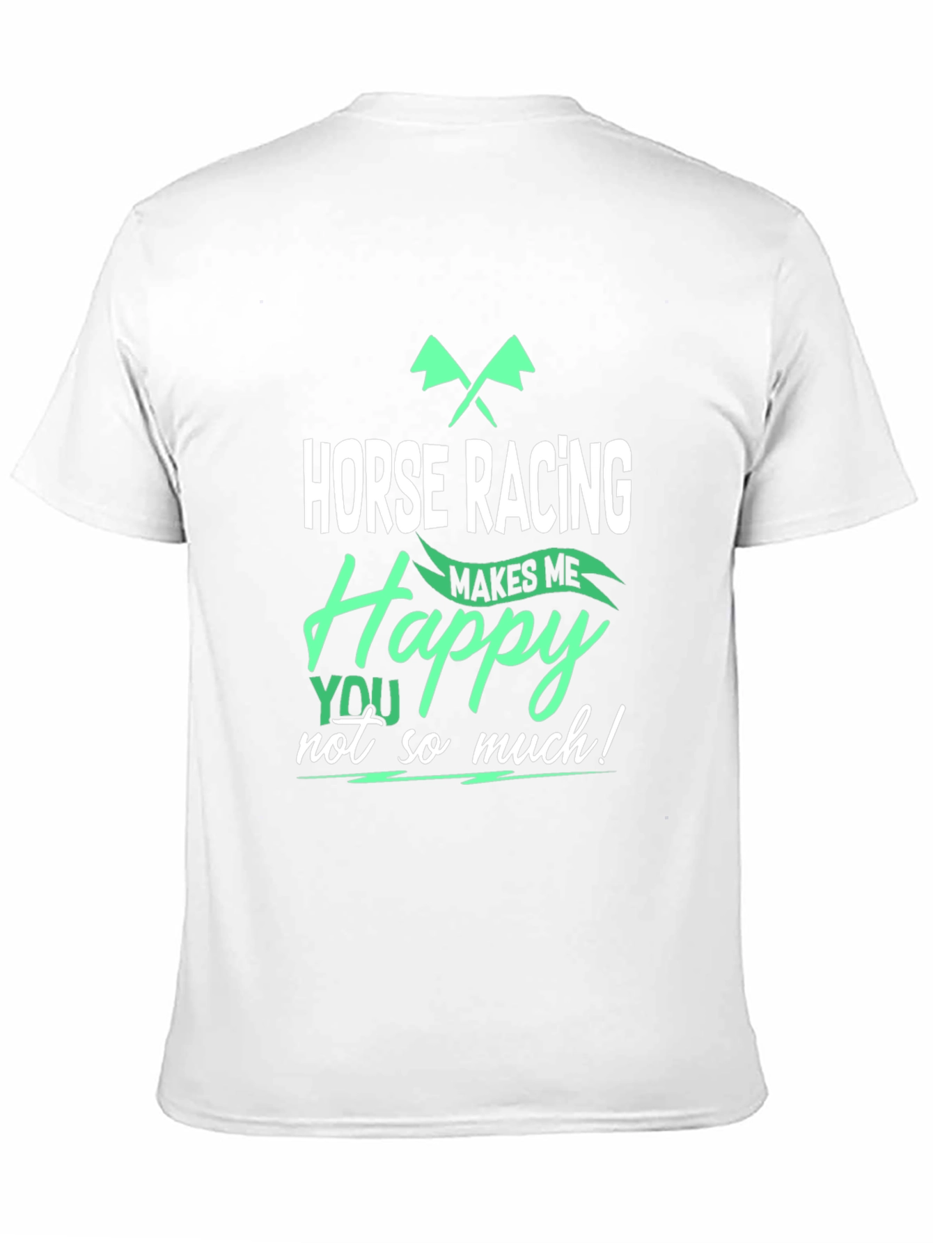 Black Horse Racing Makes Me Happy T-Shirt view 11