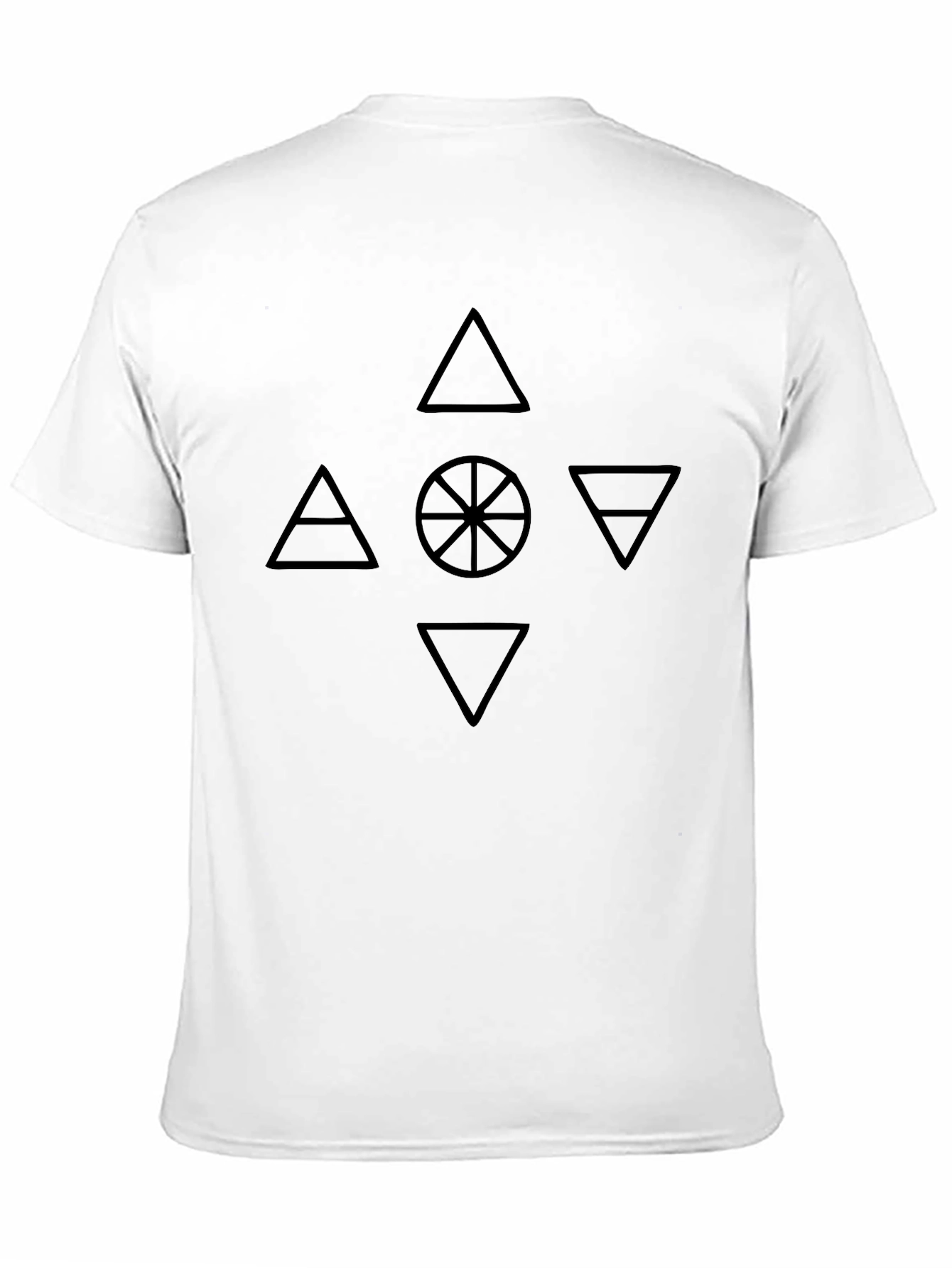 Black Elemental Symbol Graphic Tee - Black Cotton T-Shirt view 11