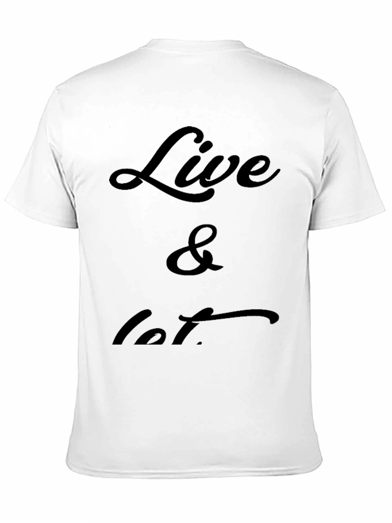 Black Live & Let T-Shirt - Black Casual Tee view 11