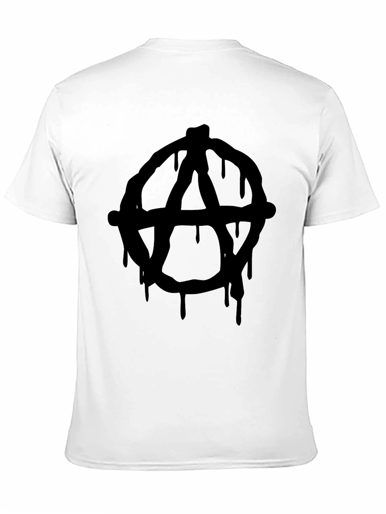 Black Anarchy Drip Black T-Shirt - Edgy & Bold Design view 11