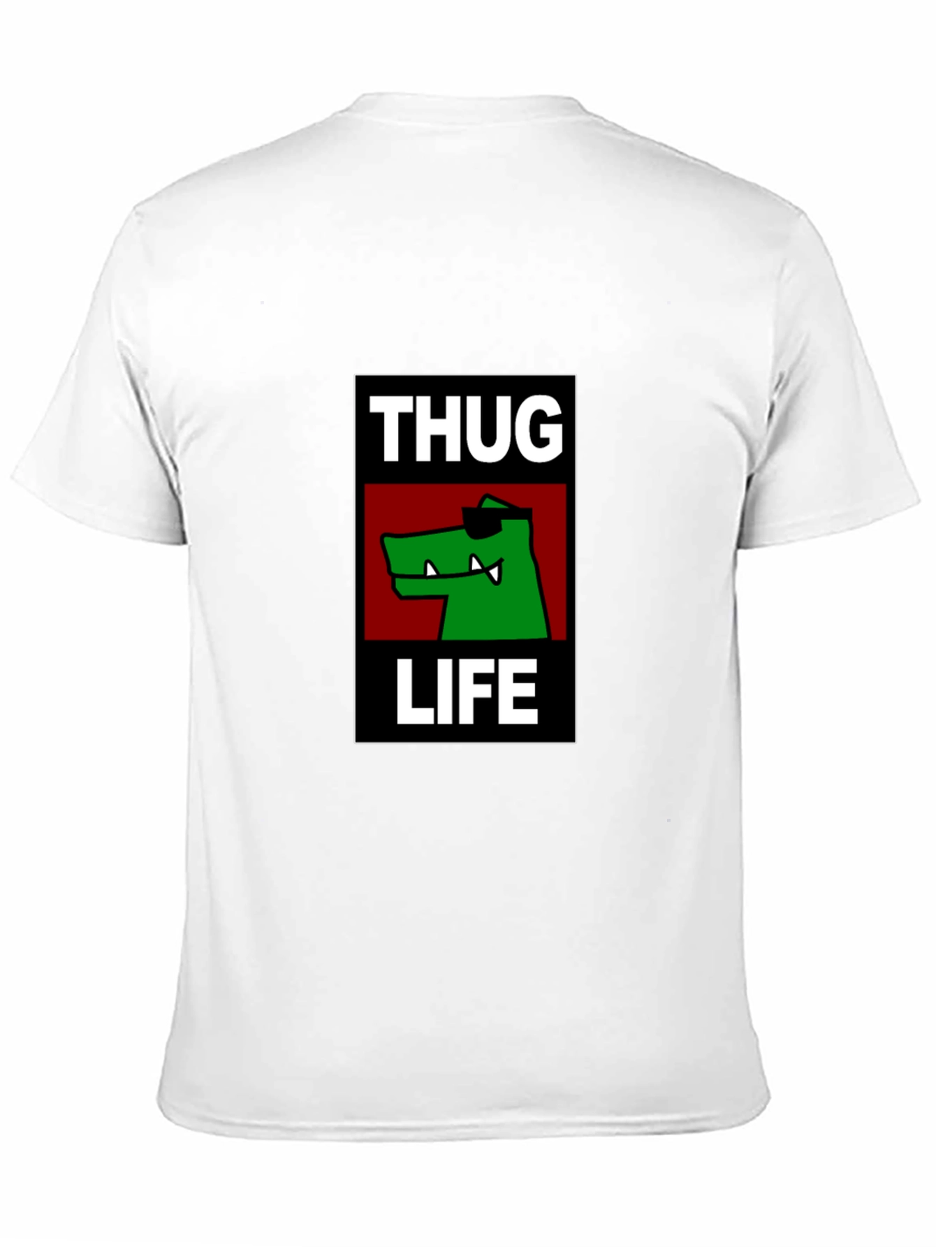 Black Thug Life Alligator Graphic Black T-Shirt view 11