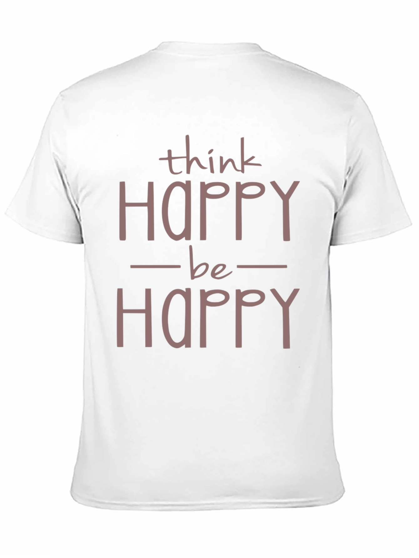 Black Think Happy Be Happy T-Shirt - Positive Vibes view 11