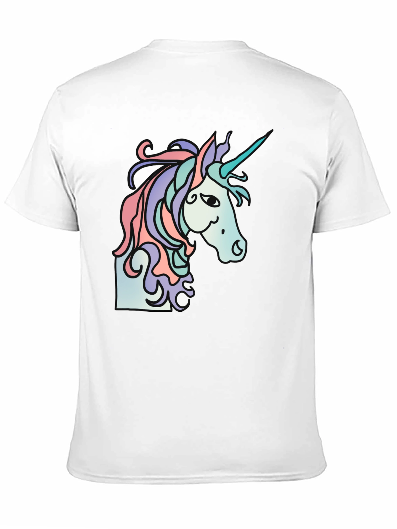 Black Unicorn Graphic Tee - Black Casual T-Shirt view 11