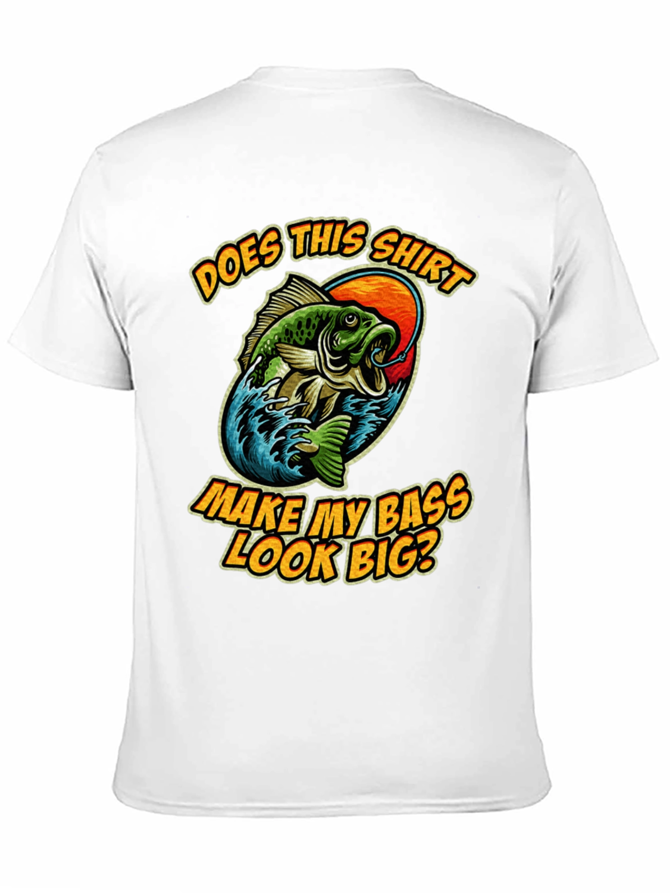 Black Funny Fishing T-Shirt - Make My Bass Look Big? view 11