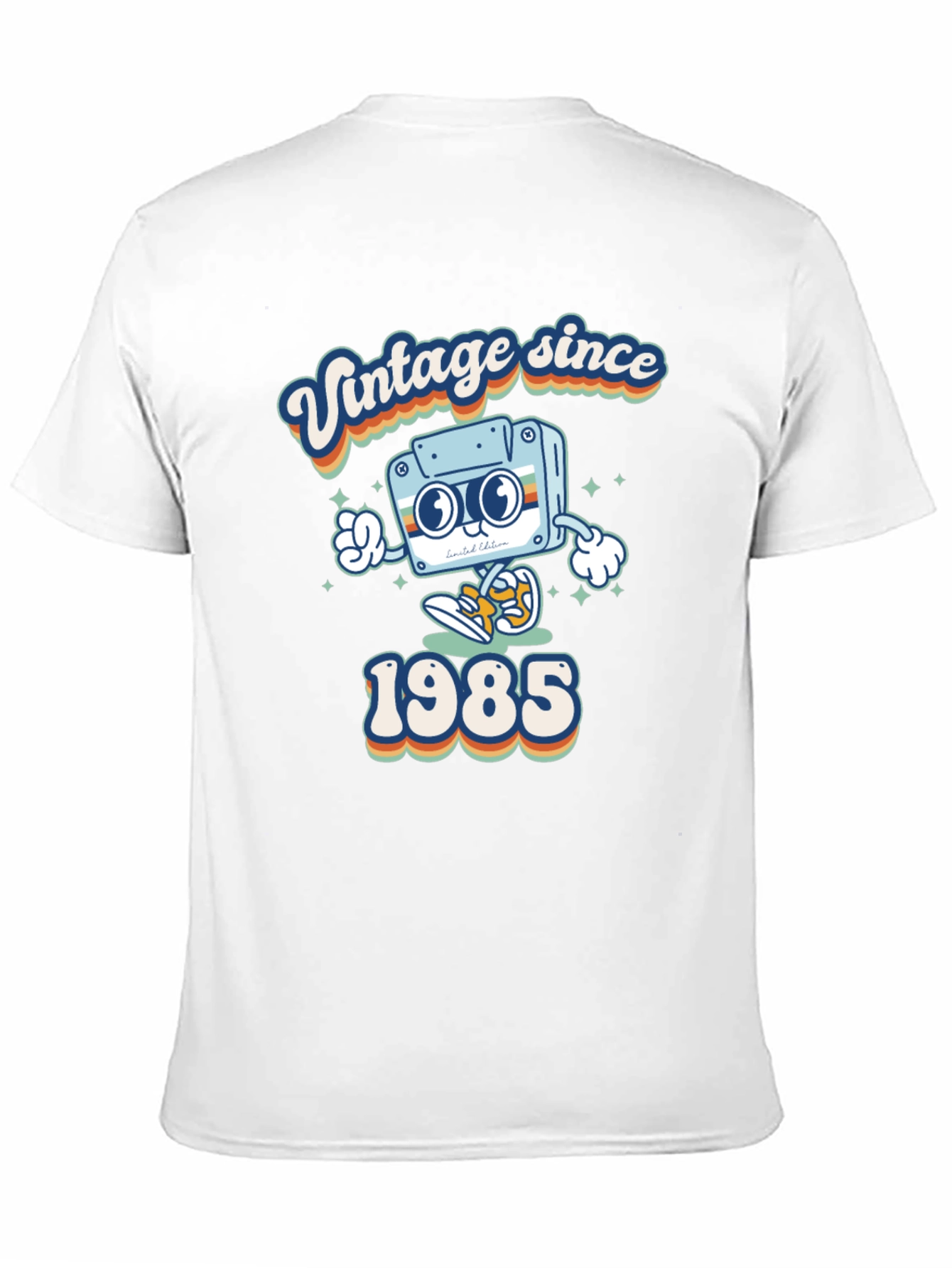 Black Vintage Since 1985 T-Shirt Retro Cassette Graphic Tee view 11