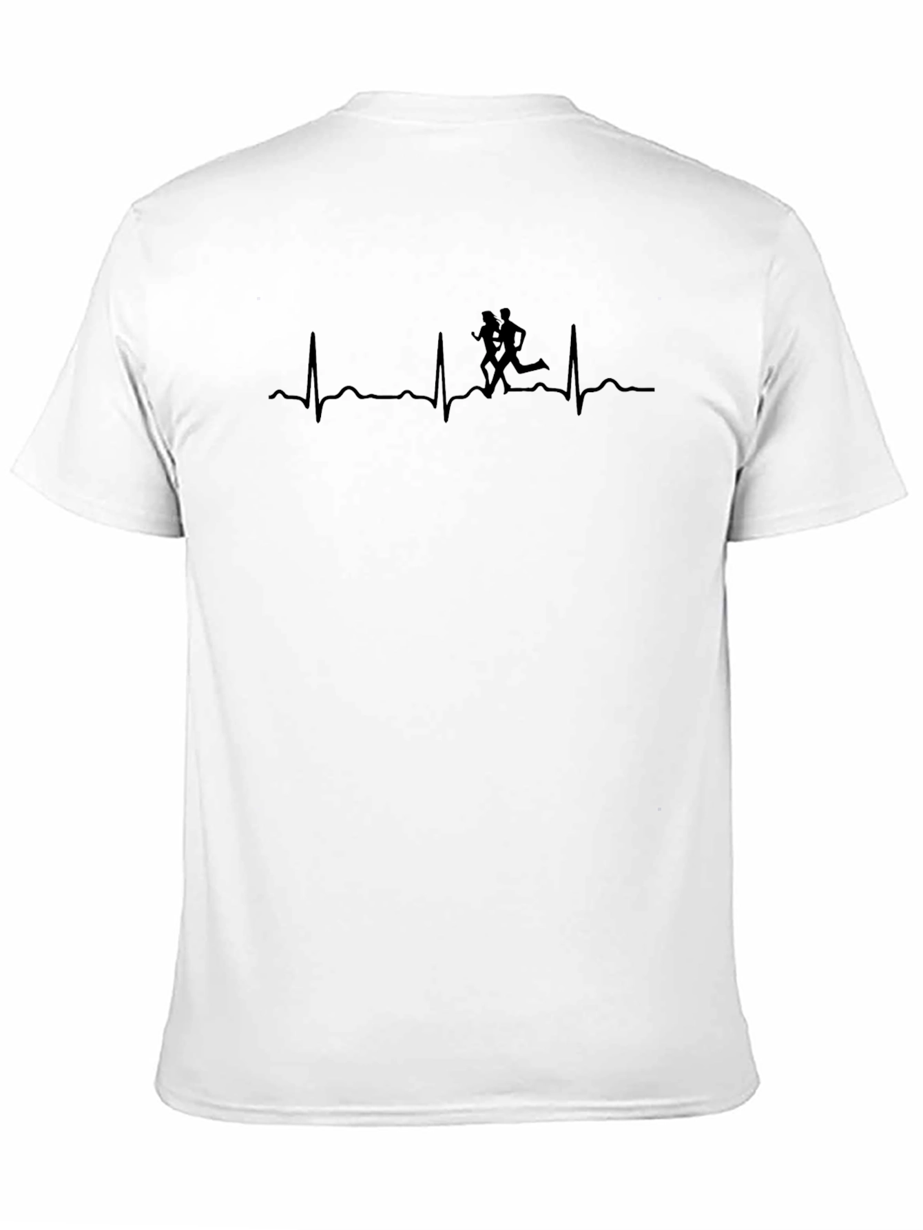 Black Runner's Heartbeat T-Shirt - Black Graphic Tee view 11