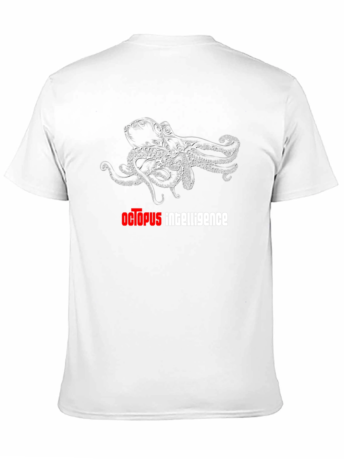 Black Octopus Intelligence Graphic Black T-Shirt view 11