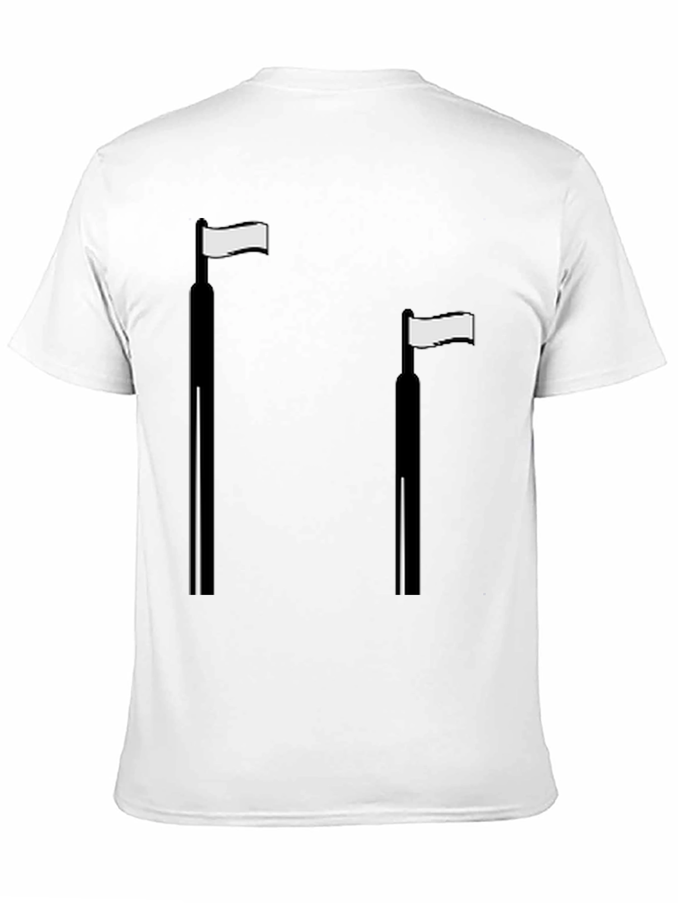 Black Minimalist Flag T-Shirt - Casual Style view 11