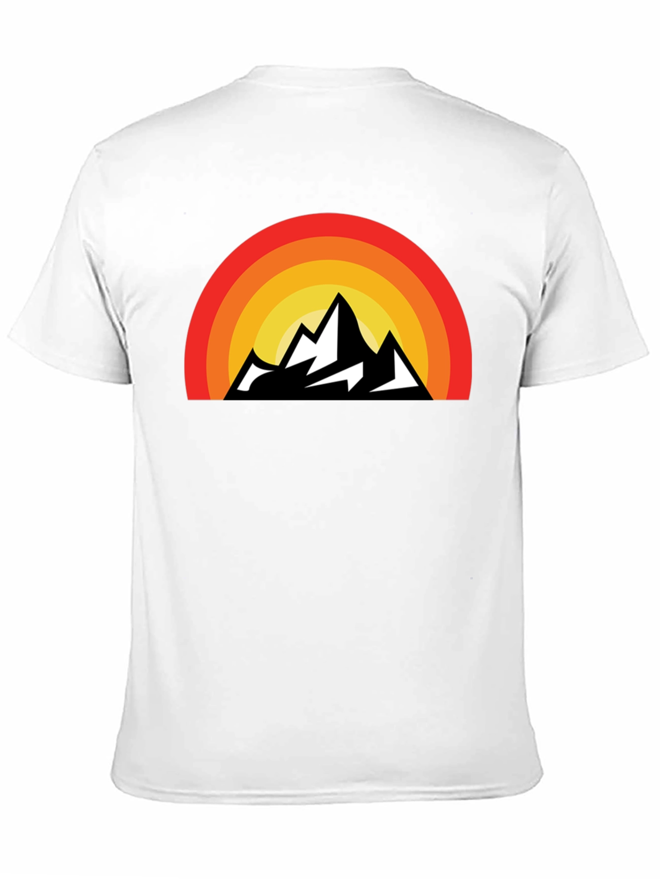 Black Retro Mountain Sunset Graphic Tee view 11