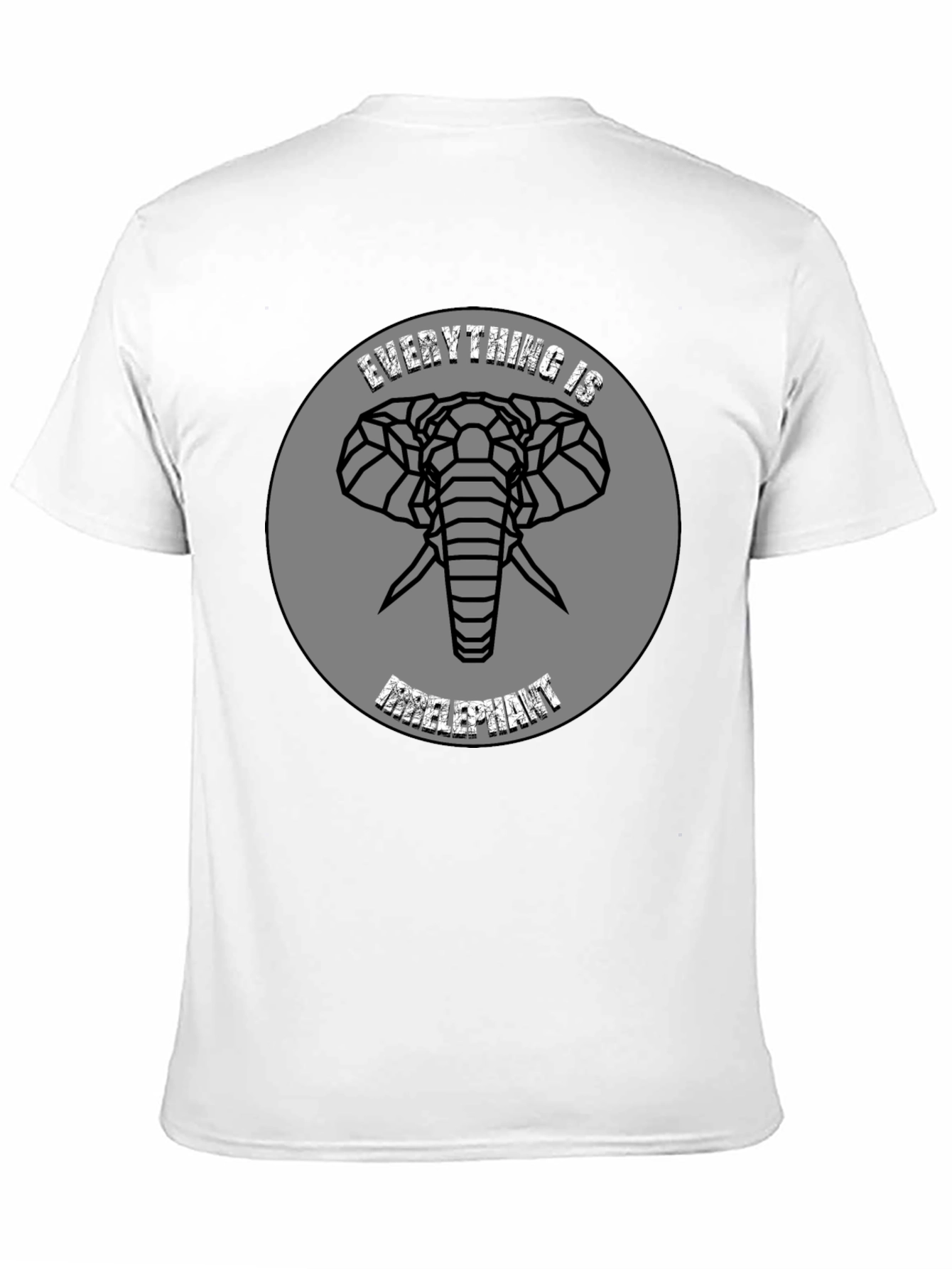 Black Geometric Elephant T-Shirt - Stylish Graphic Tee view 11