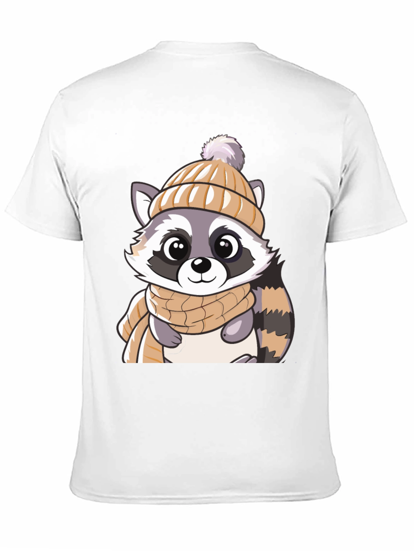 Black Cute Raccoon Graphic Tee view 11
