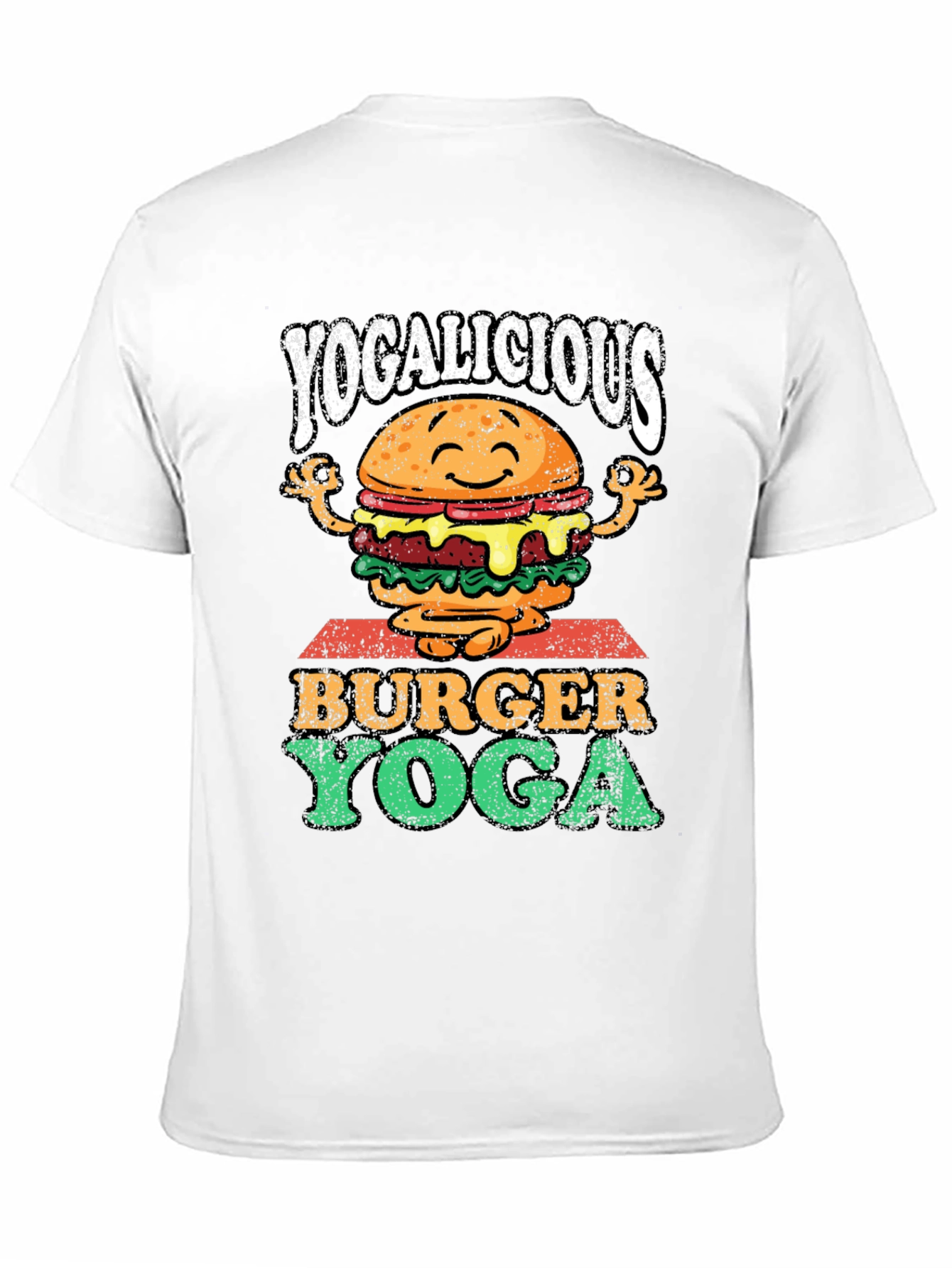Black Yogalicious Burger Yoga Graphic Tee view 11