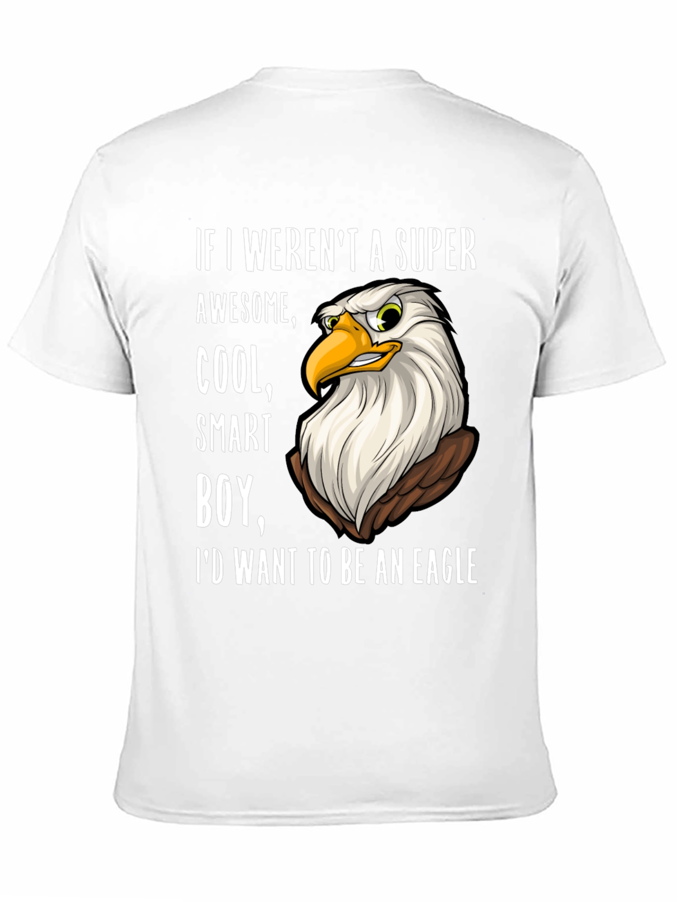 Black Funny Eagle T-Shirt - Super Awesome Cool Smart Boy Design view 11