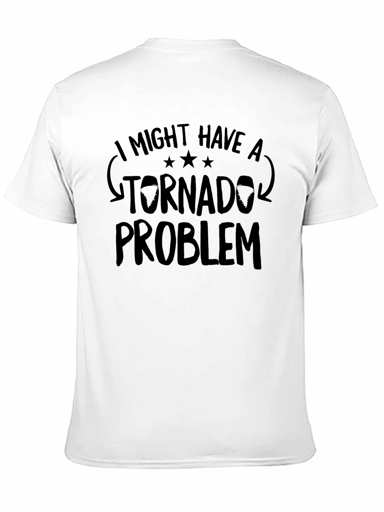 Black Tornado Problem Graphic Tee - Funny Novelty Shirt view 11