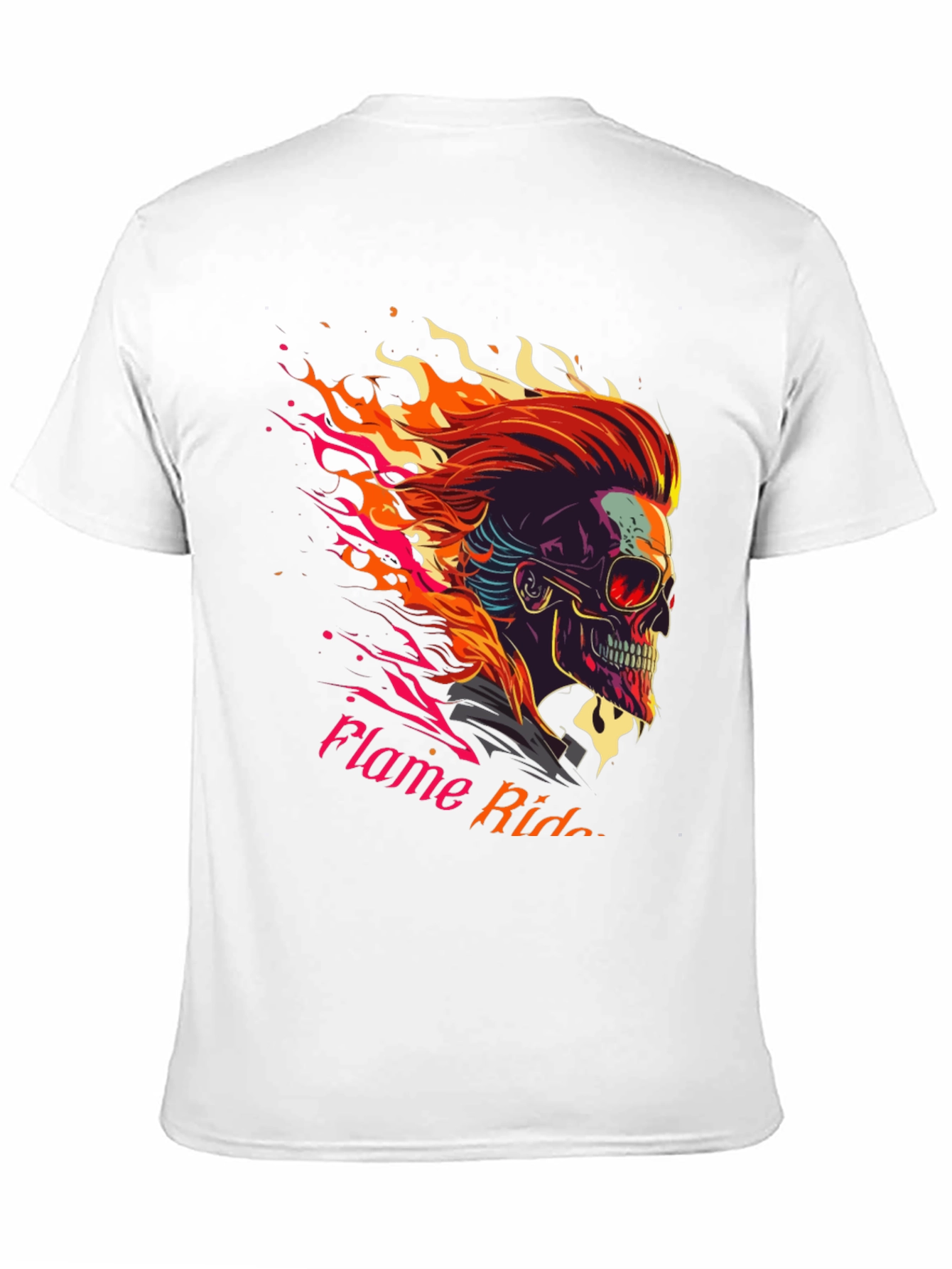 Black Flame Rider Graphic T-Shirt view 11