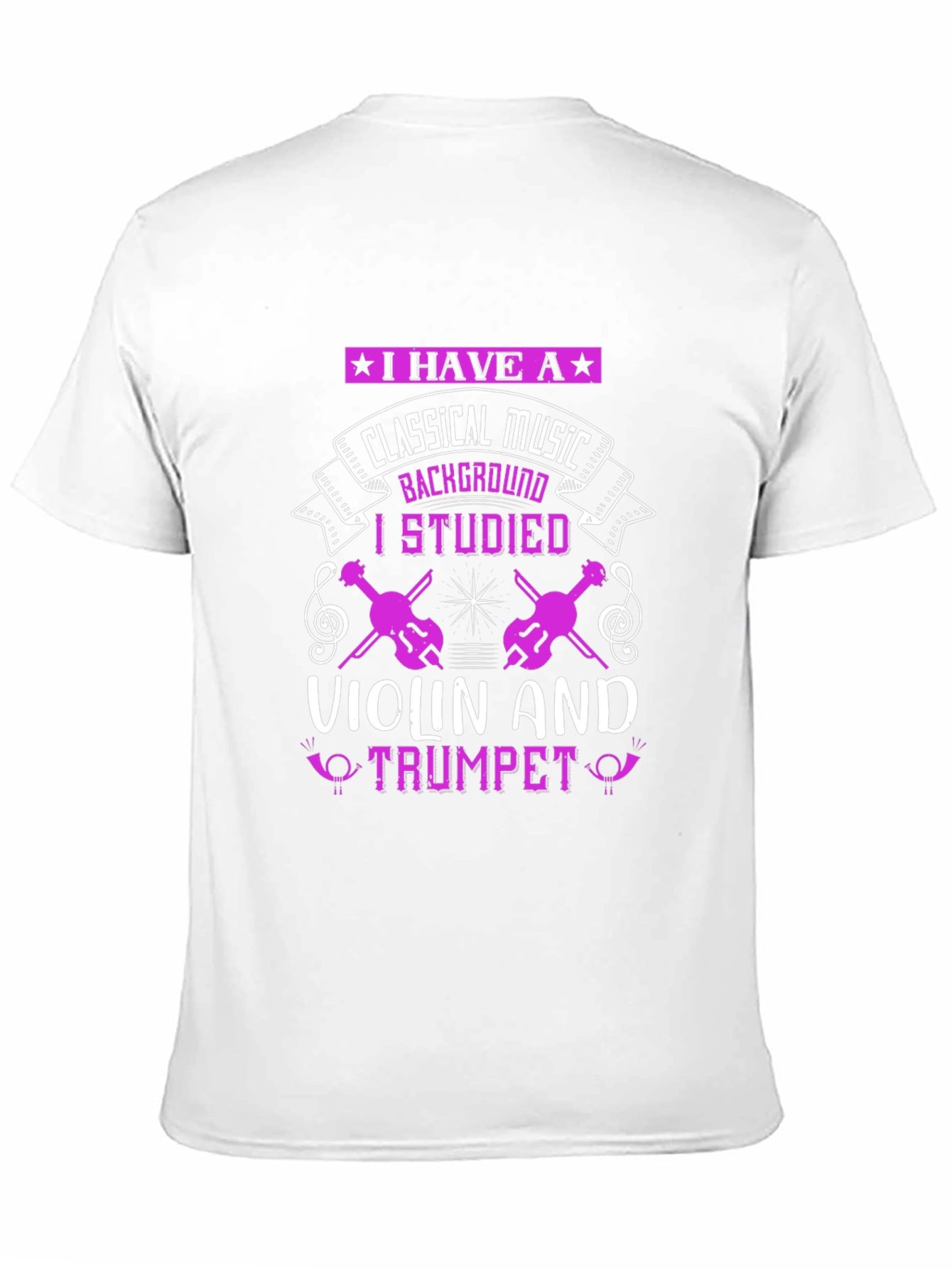 Classical Music T-Shirt - Violin and Trumpet Tee - 11